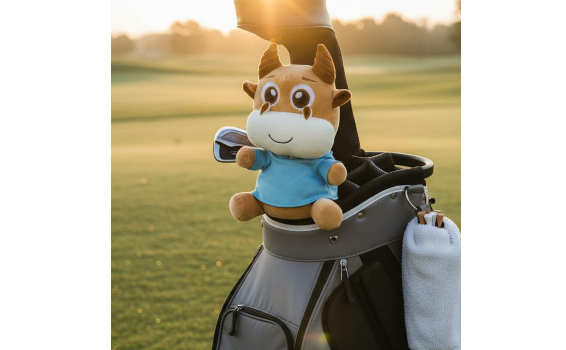 Soft Cow Headcover Cartoon Design Cow Driver Headcover Safeguarding Padding