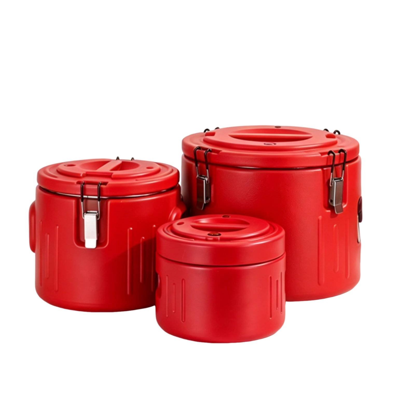 3 Pieces Transport Insulated Bucket Commercial Use Food-Grade Stainless Steel Insulated Bucket Triple-Layer Insulation Thermal Storage Drum