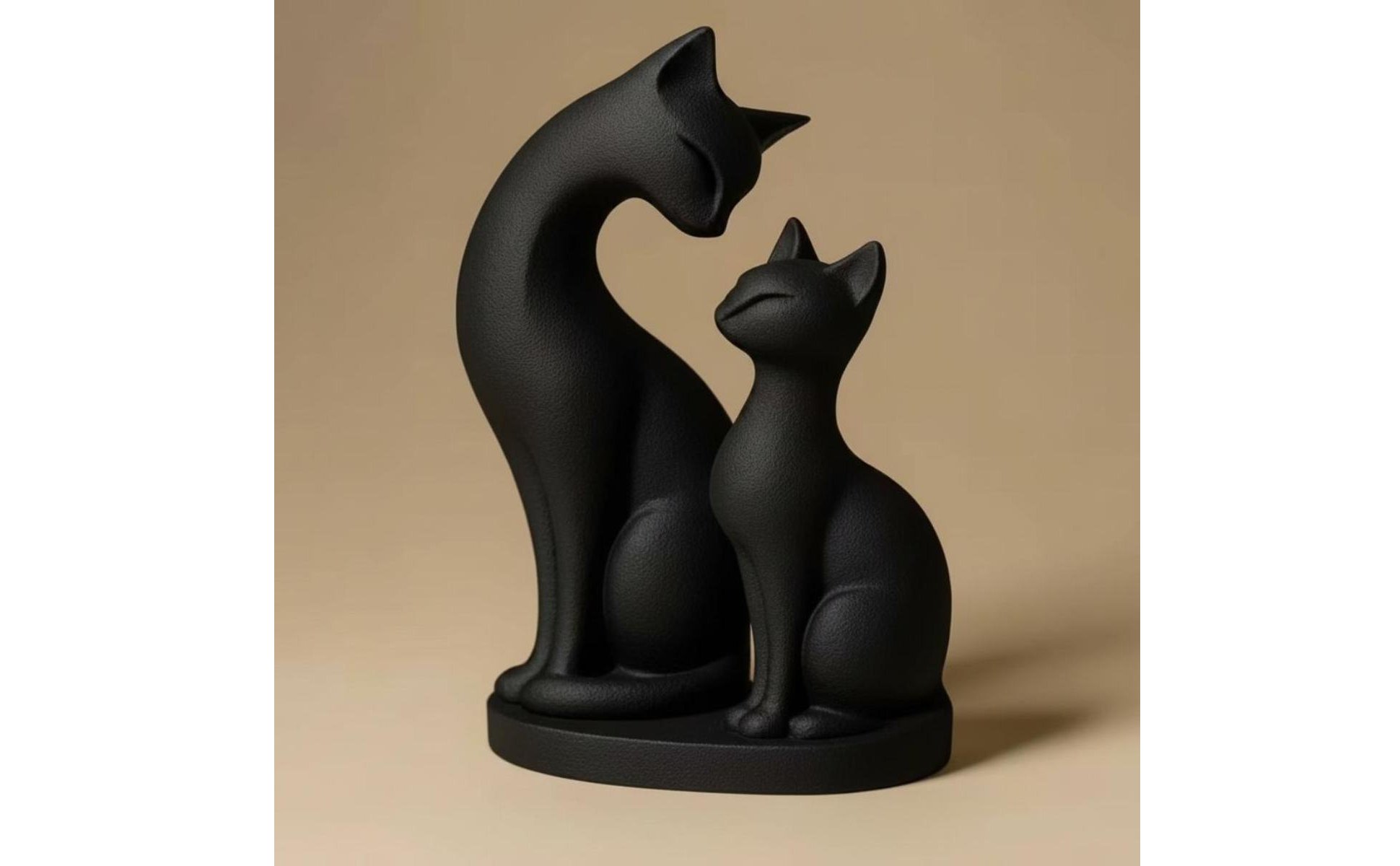 Katzenstatue dekorativ Katzen-Dekofigur kunstvoll für Schreibtisch, Wohnzimmer