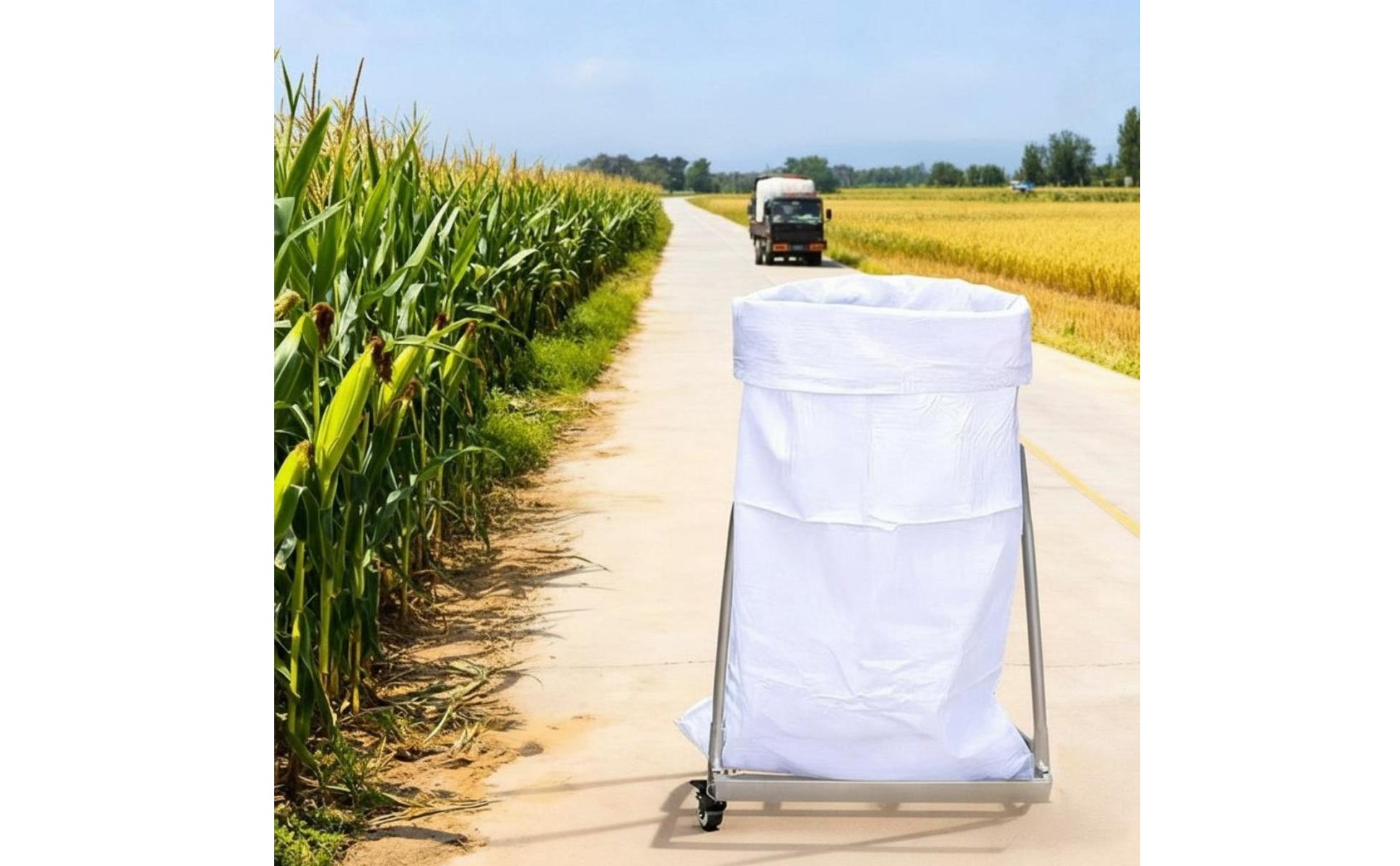 Stainless Steel Bag Holder Frame Mobile Bag Filling Stand Hands-Unrestricted