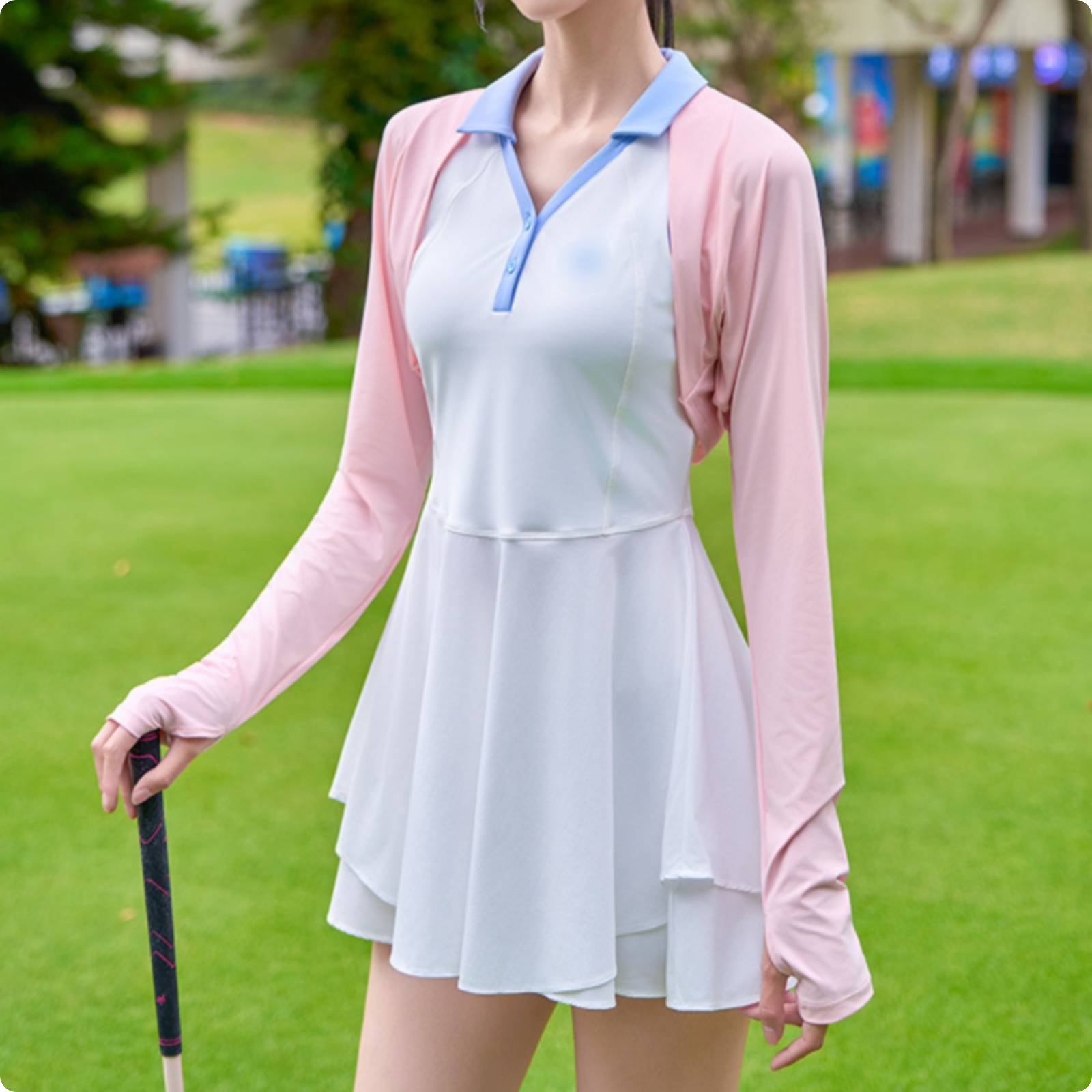 Golf Arm Sleeves Lightweight Shoulder Sleeve Shrug Stretchy for Summer, Women