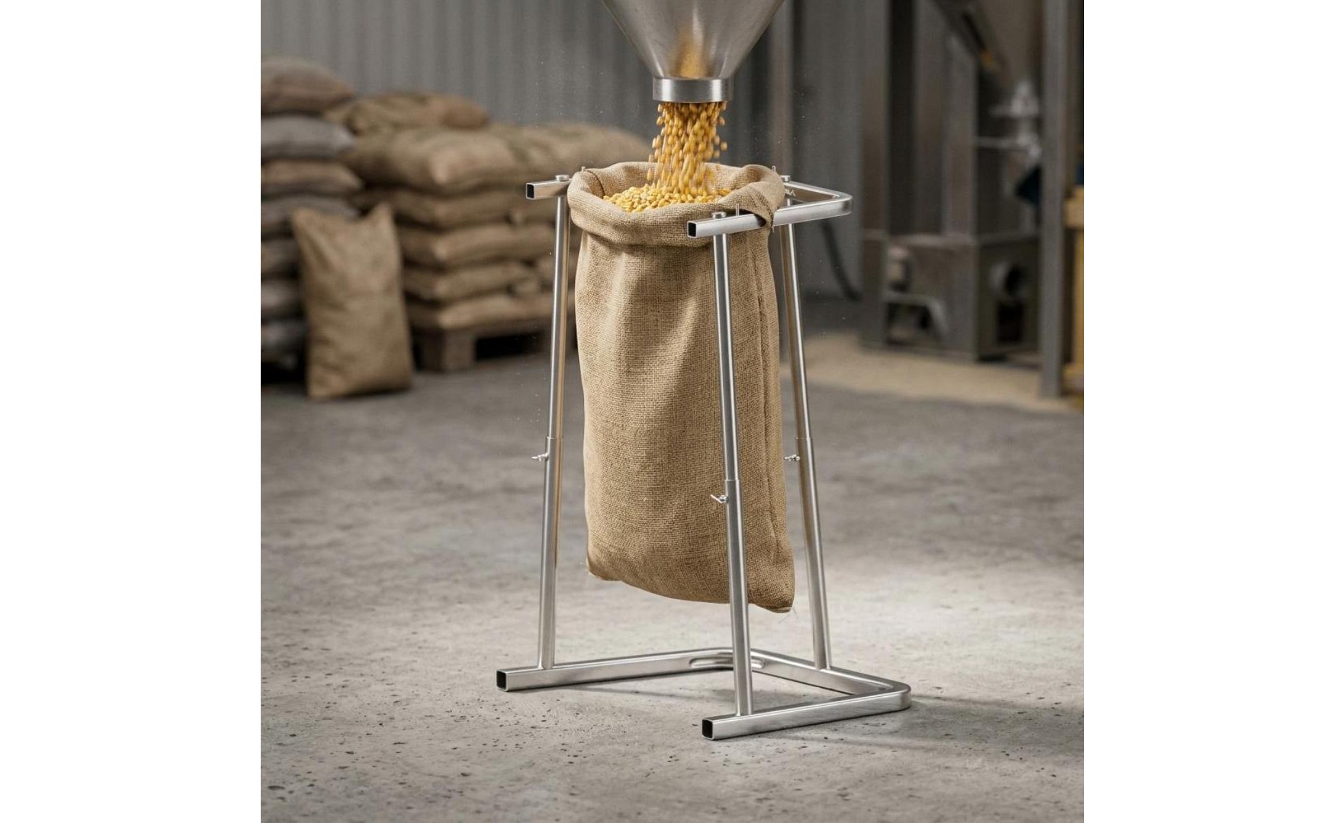 Stainless Steel Bag Holder Frame Mobile Bag Filling Stand Hands-Unrestricted