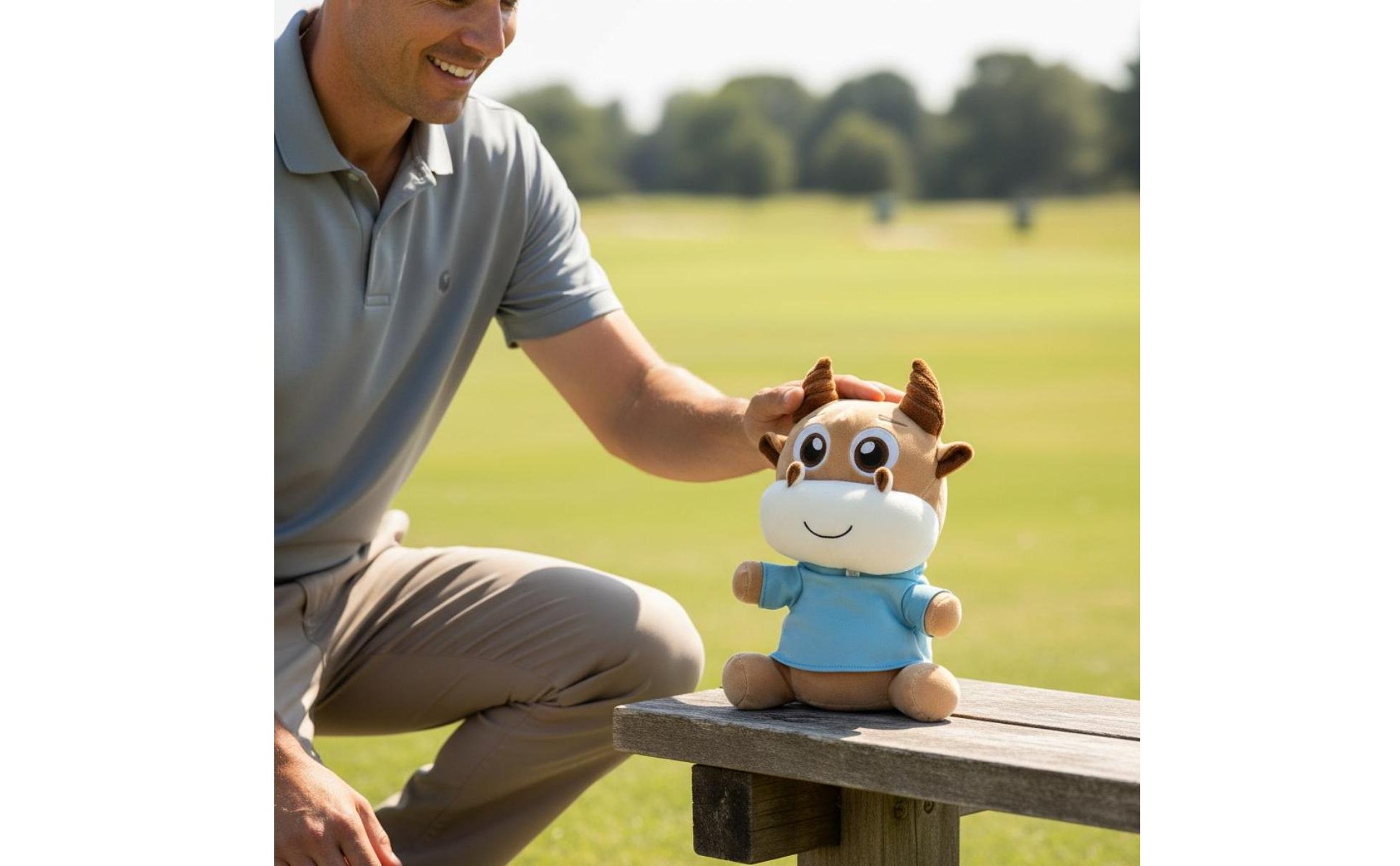 Soft Cow Headcover Cartoon Design Cow Driver Headcover Safeguarding Padding