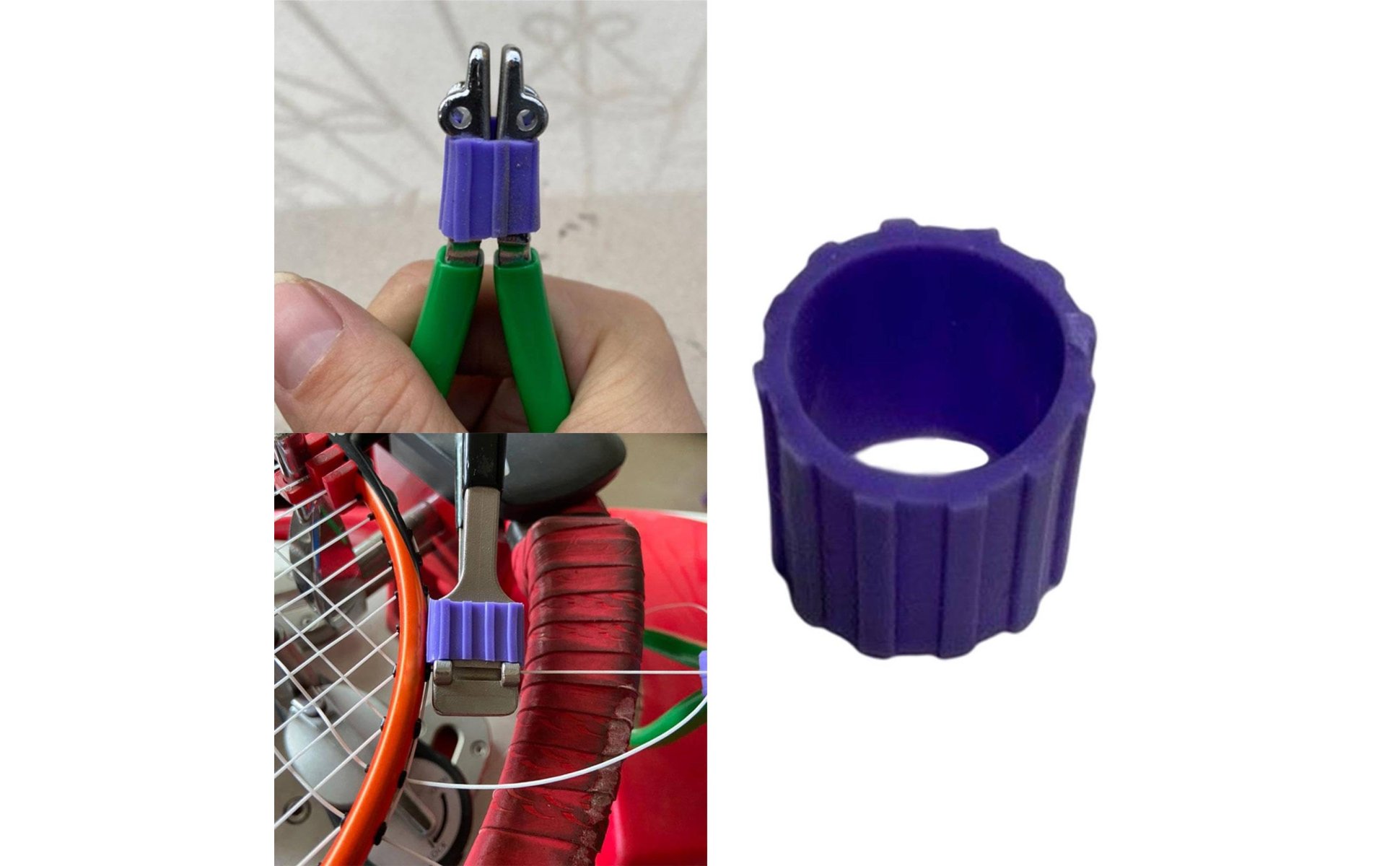 2 Pieces Starting Clamp Sleeve Anti-Scratch Badminton Stringing Sleeve