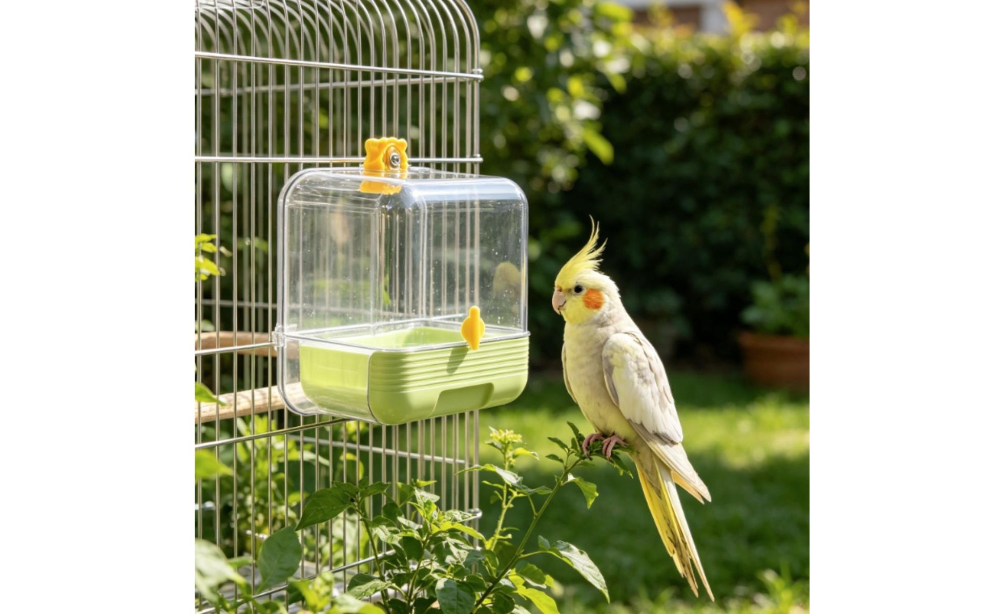 Parrot Bathing Tub Multi Function External Bird Bath Splash Proof