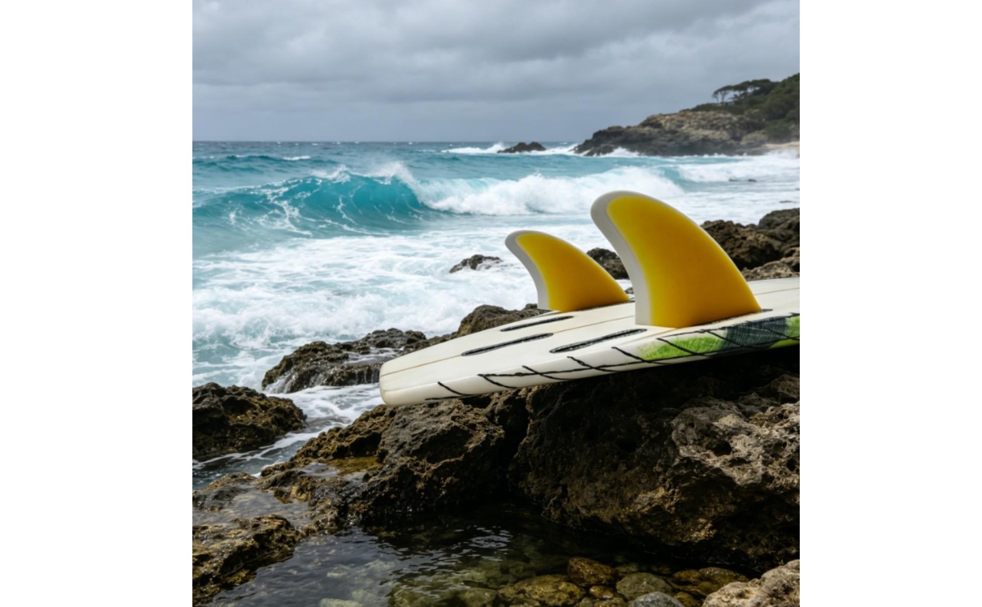 2 Pieces Double Tab Wave-Riding Fins Fin Control System II Compatible Double Tab