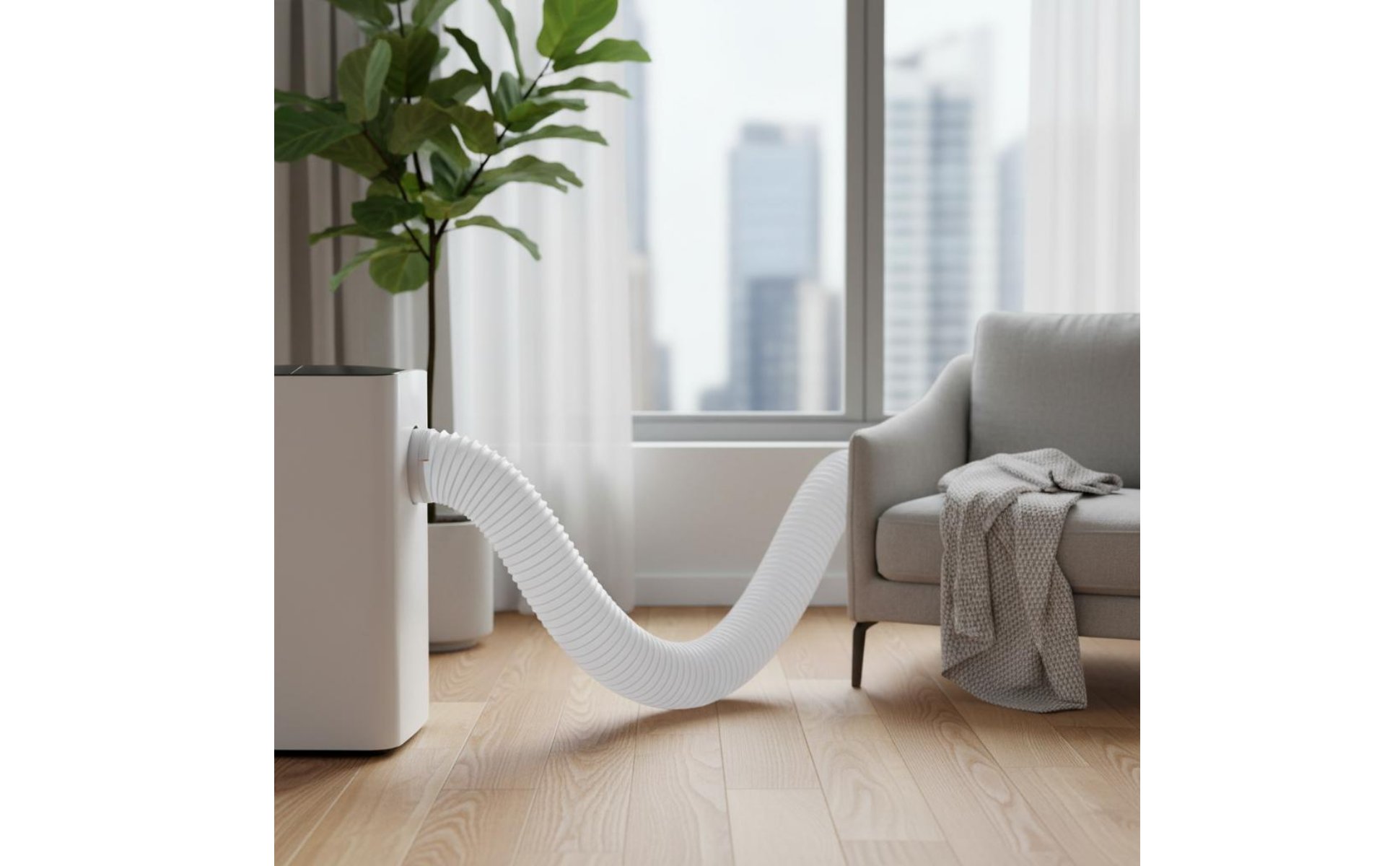 Tuyau Climatiseur Mobile Renforcé Acier Tuyau Évacuation Extensible Flexible