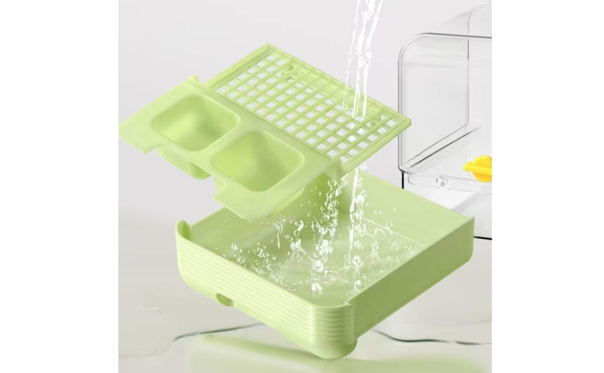 Parrot Bathing Tub Multi Function External Bird Bath Splash Proof