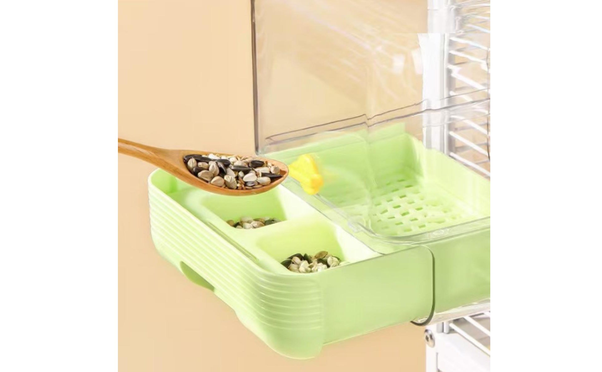 Parrot Bathing Tub Multi Function External Bird Bath Splash Proof