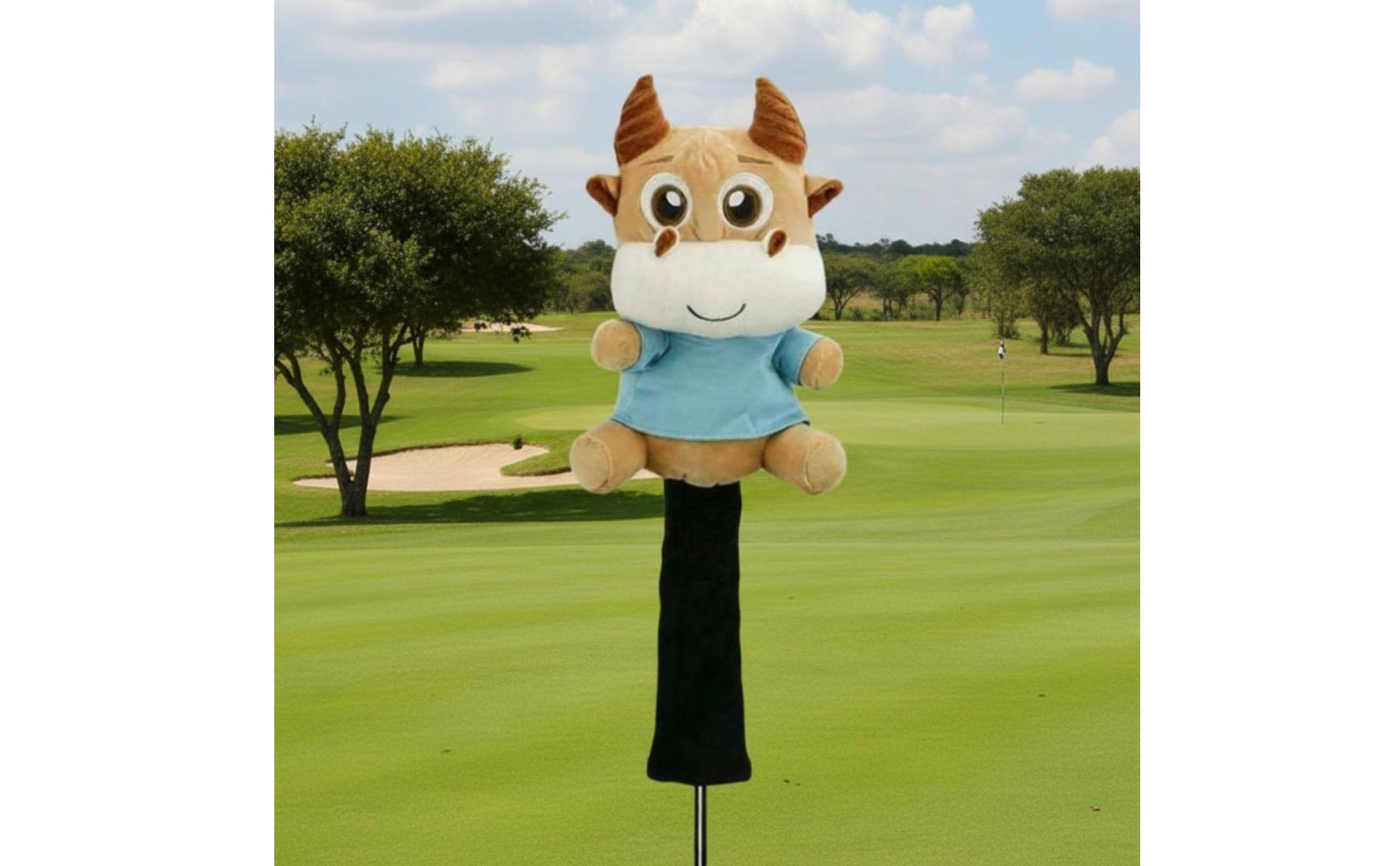 Soft Cow Headcover Cartoon Design Cow Driver Headcover Safeguarding Padding