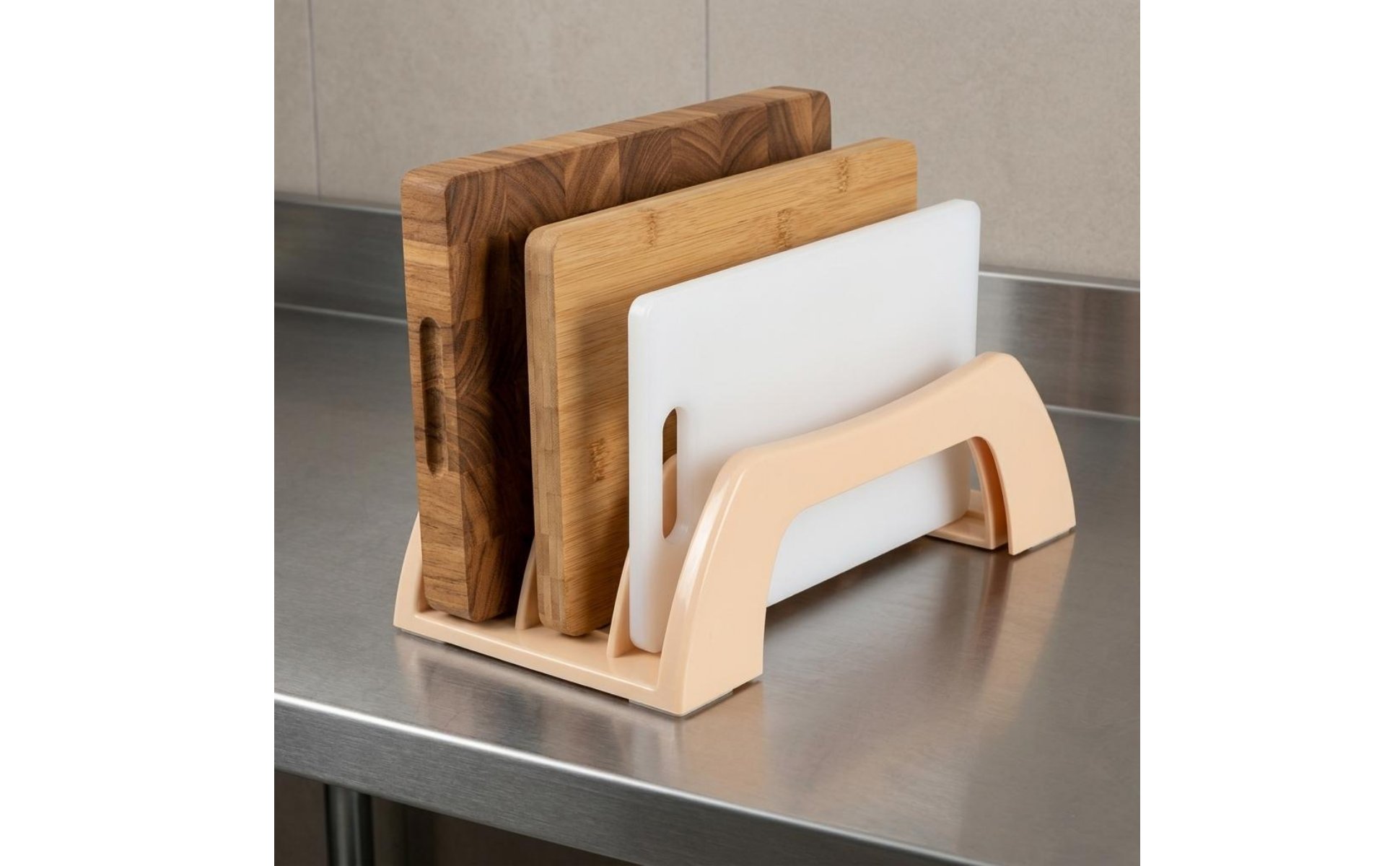 3 Slot Chopping Board Organizer Ventilated Board Holder