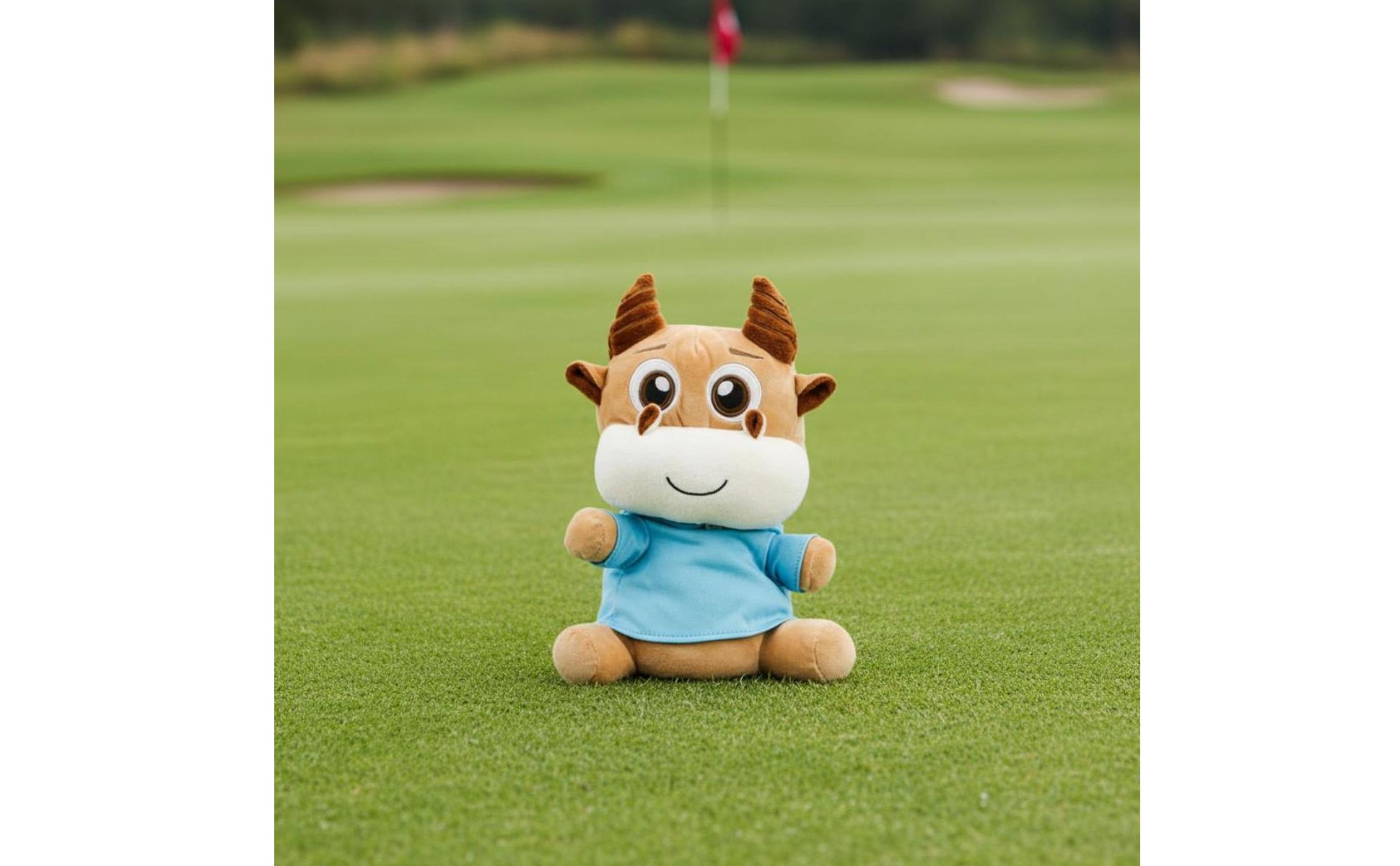 Soft Cow Headcover Cartoon Design Cow Driver Headcover Safeguarding Padding
