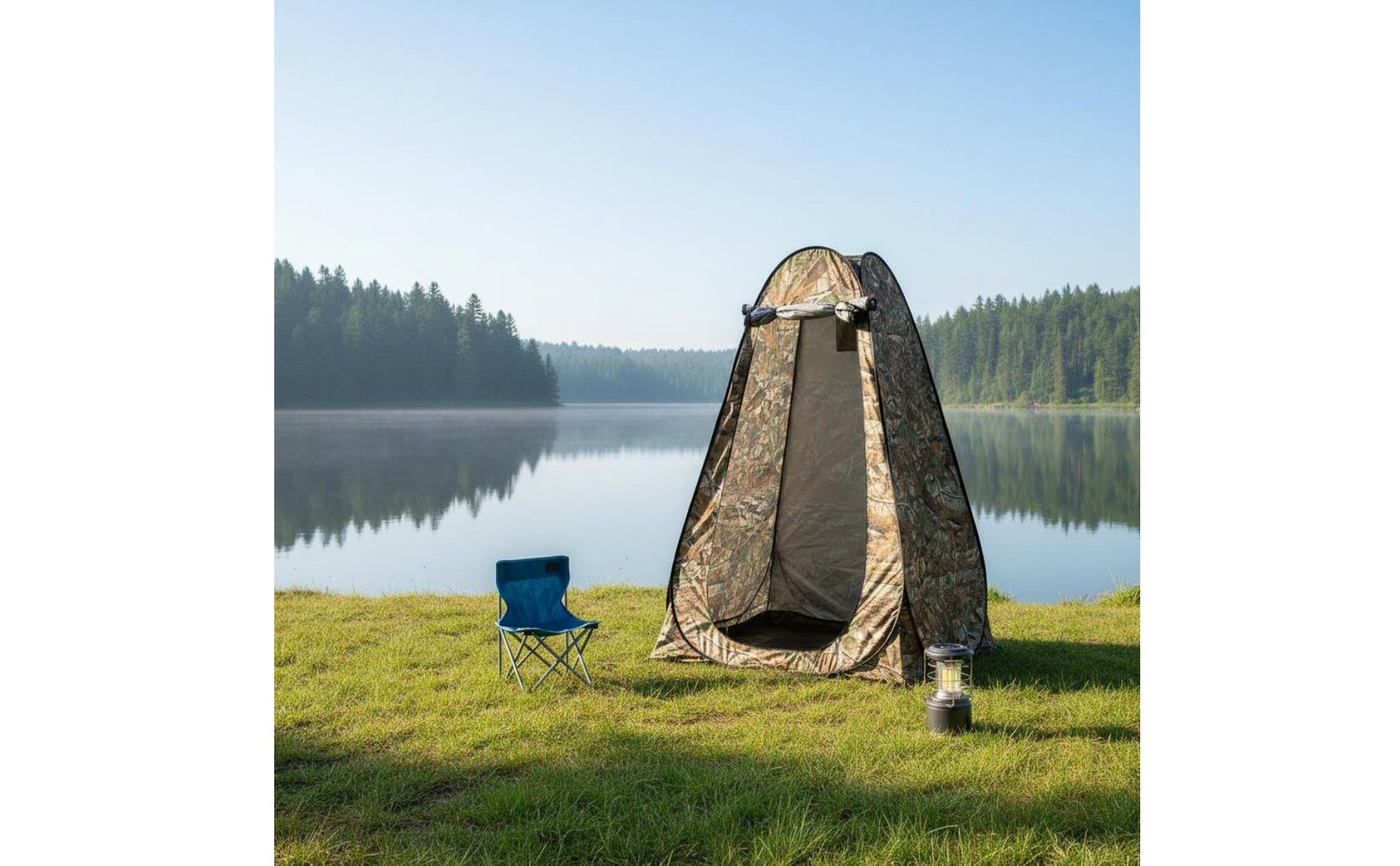 Folding Toilet Tent Foldable Portable Privacy Tent Stable Stakes and Guy Lines Camping Gear for Travelers, Fishing