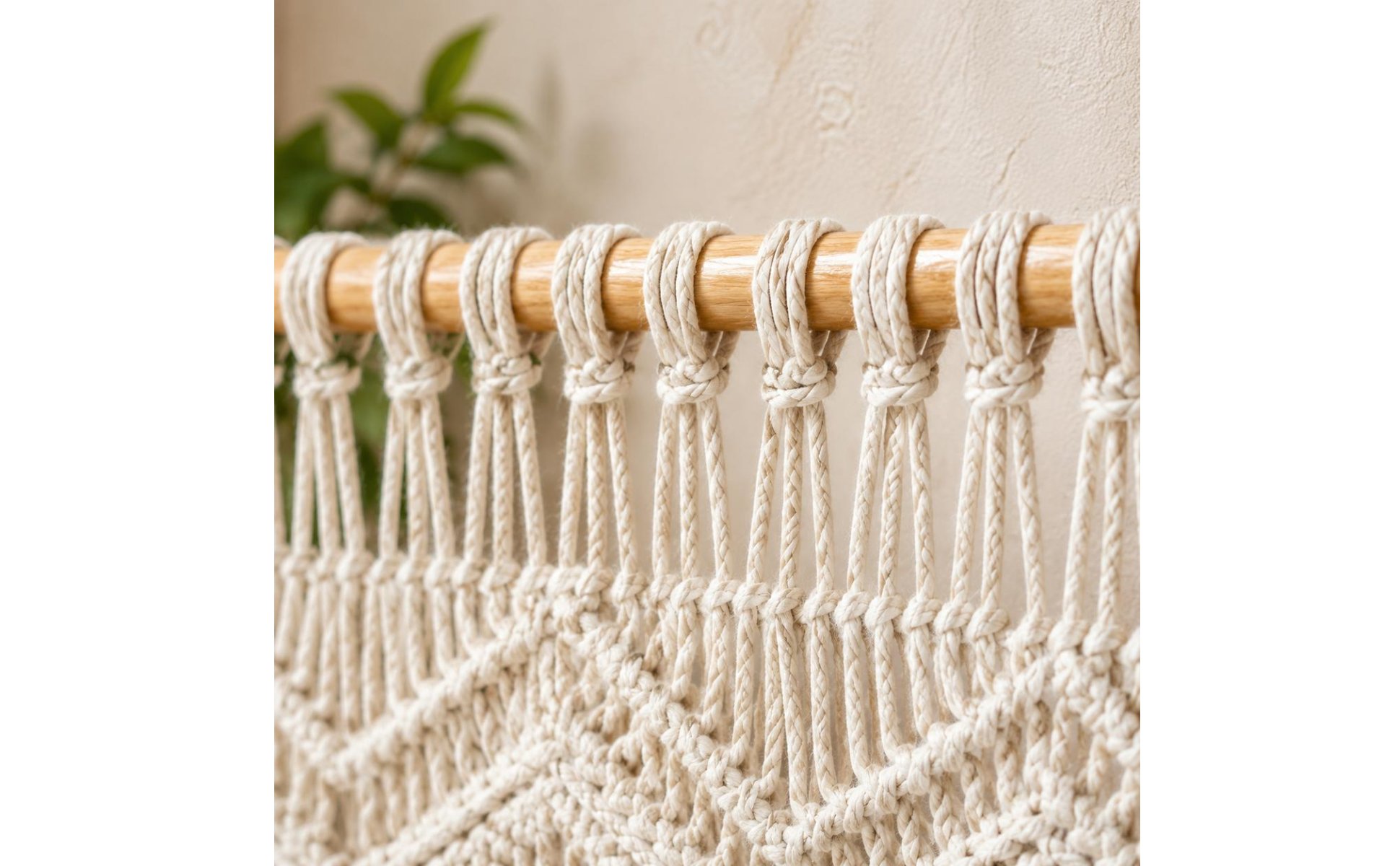 Tenture Murale Macramé fait Main Rideau Macramé Tressage Décoratif pour Fenêtre