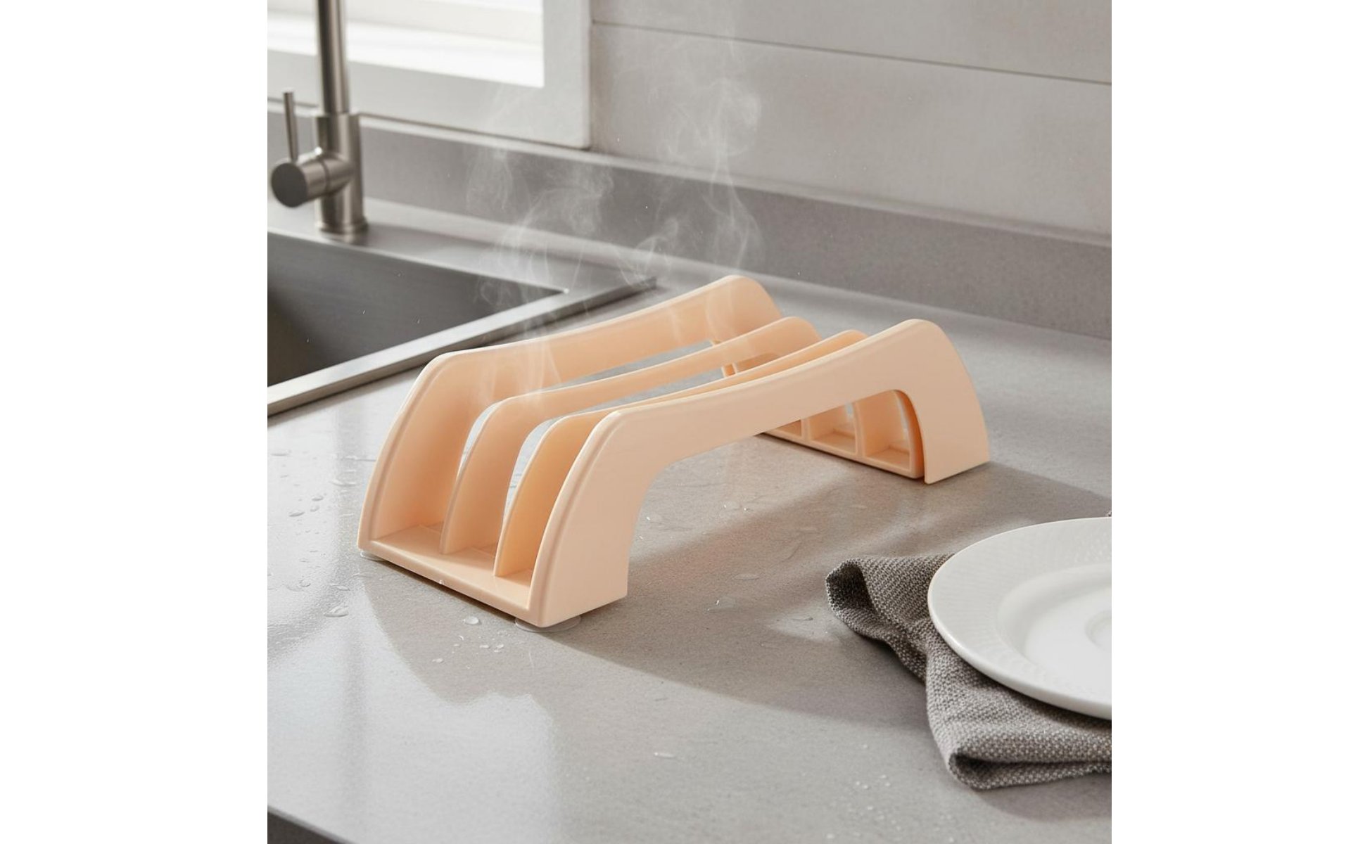 3 Slot Chopping Board Organizer Ventilated Board Holder