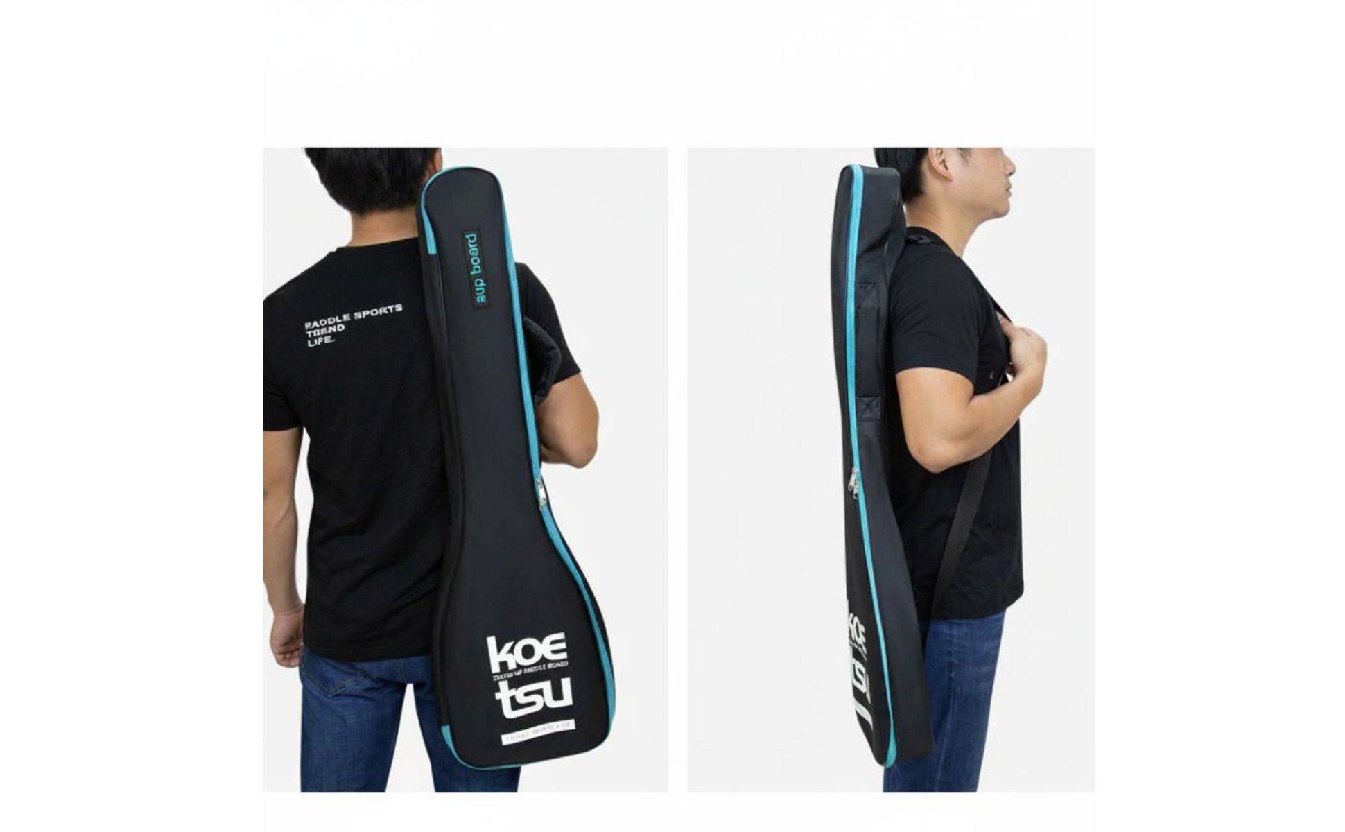 Three Section Paddle Bag Portable Double Ended Paddle Case Sturdy for Paddlers