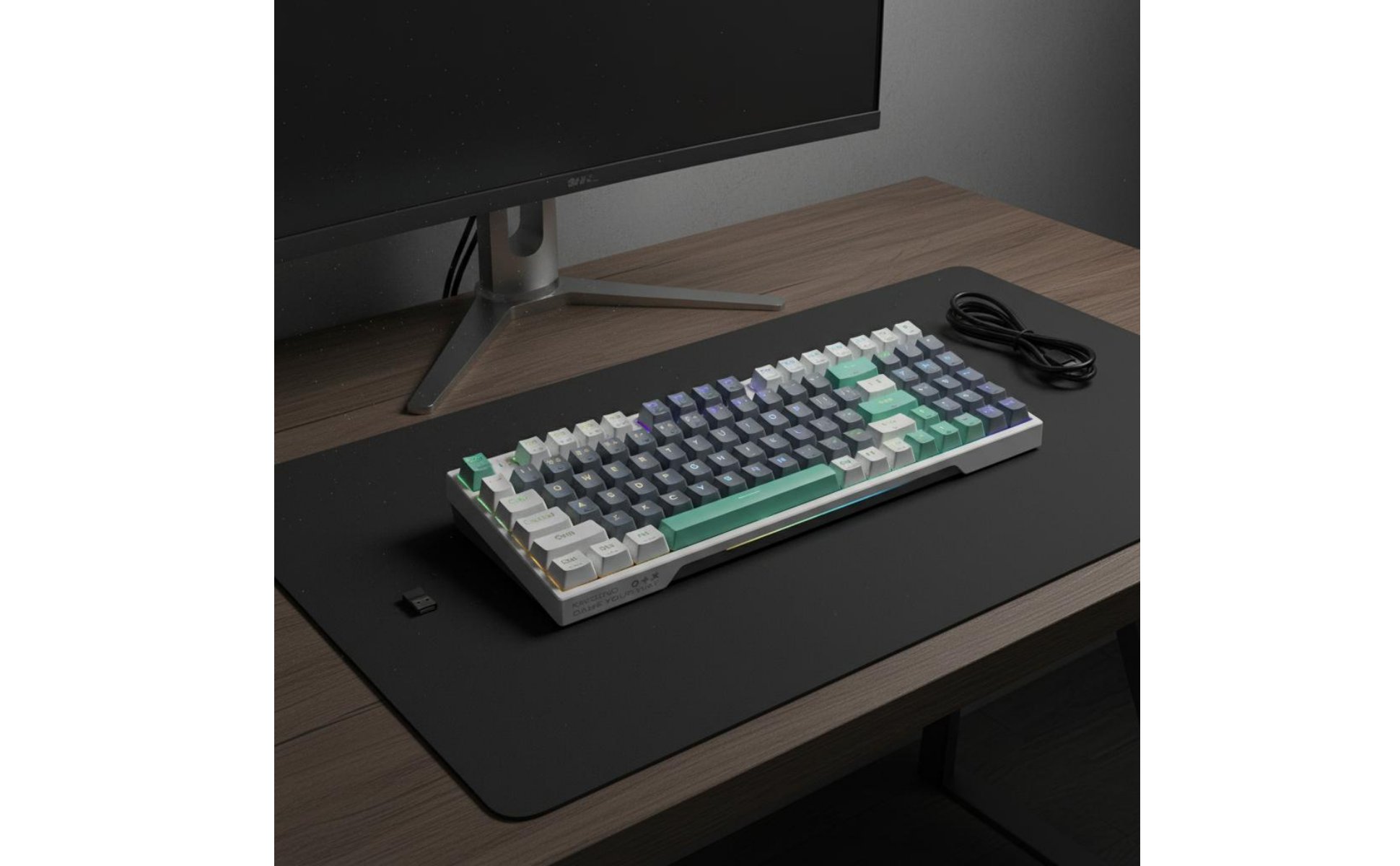 Wireless Mechanical Keyboard Tri-Mode Connection Hot-Swappable Keyboard USB-C