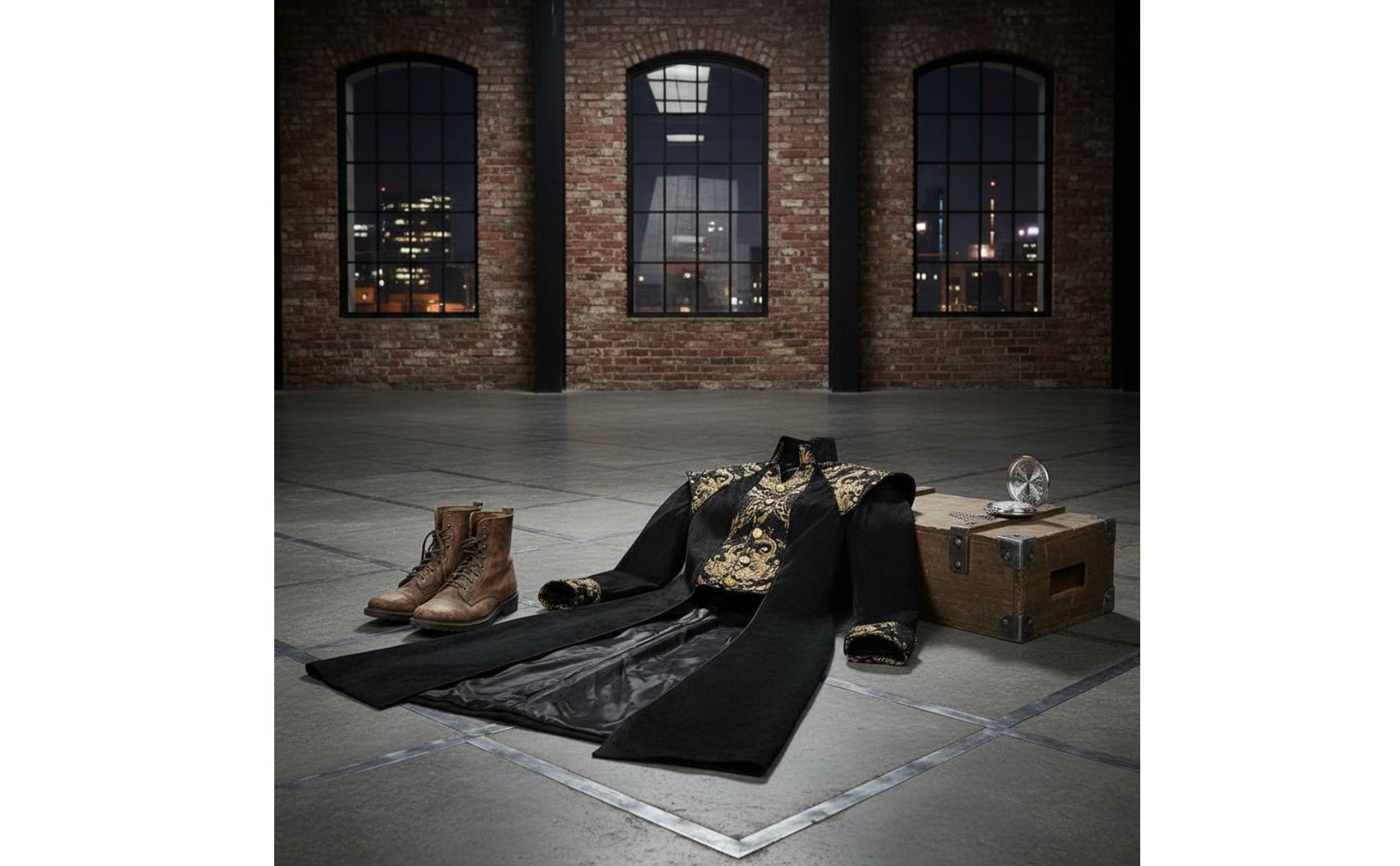 Manteau Steampunk Queue-de-Pie Col Montant Veste Gothique Queue-de-Pie