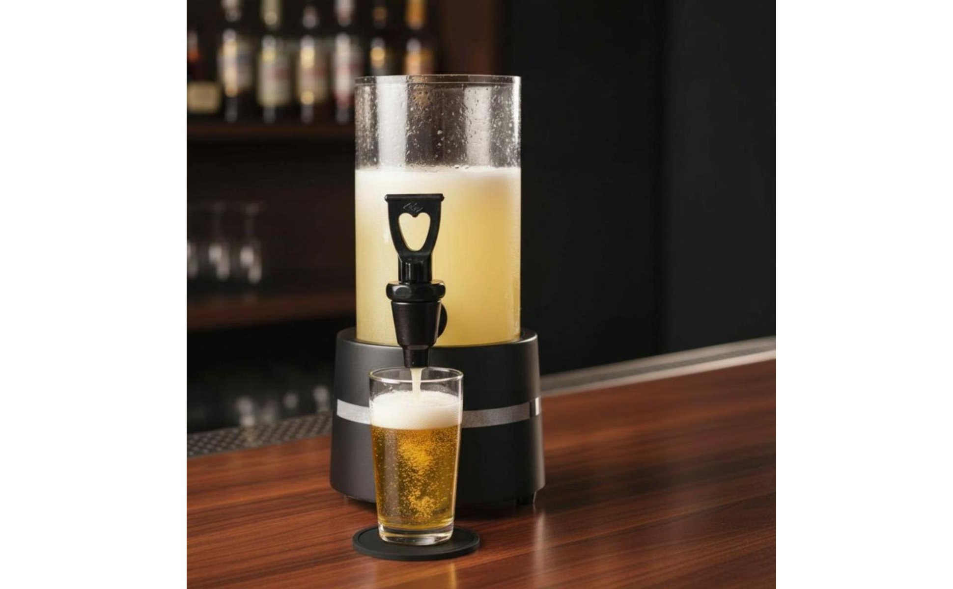 Lighted Beer Dispenser Large Capacity Lighted Beer Dispenser Transparent Housing