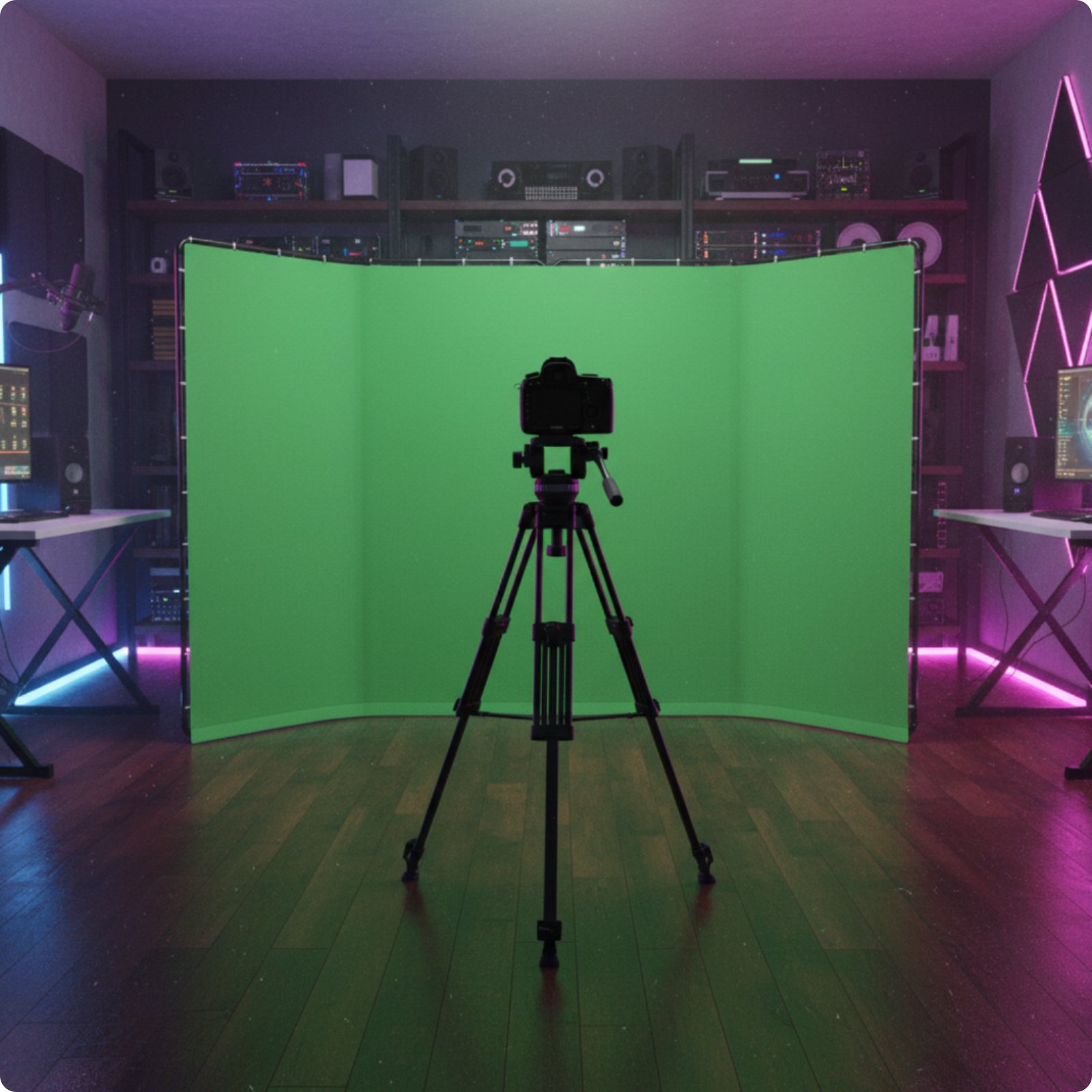 Large Green Backdrop Screen Wrinkle Resistant for Live Live Broadcasting