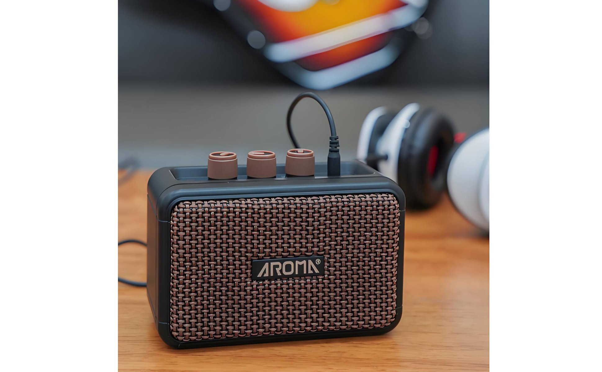 Mini Electric Guitar Amp Rechargeable Mini Guitar Amp Compact Size Audio Gear for Buskers, Outdoor, Travel, Street Performance