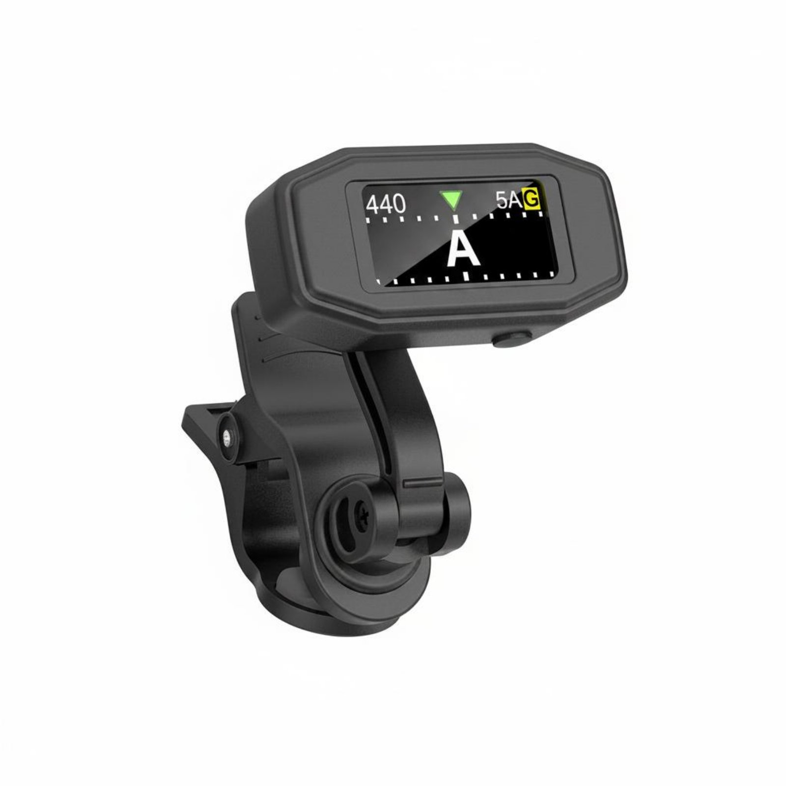 Color Screen Rechargeable Attachable Tuner Accurate Tuning Multi-Instrument Tuner 360° Rotatable Display Music Accessory Portable for Practice, Rehearsal