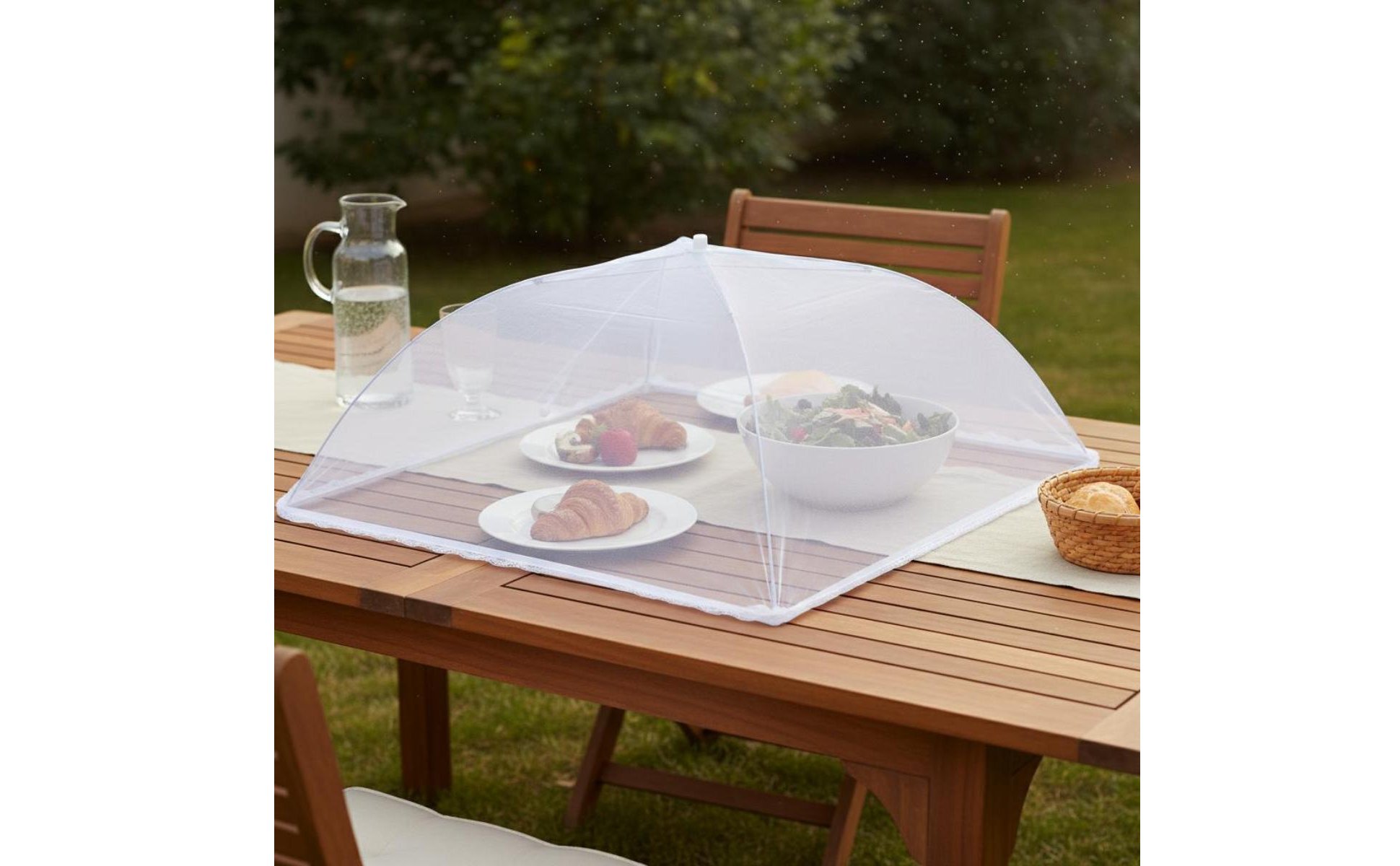 Cloche Alimentaire Anti Lavable Couvercle Anti-Mouches Pliant Respirant