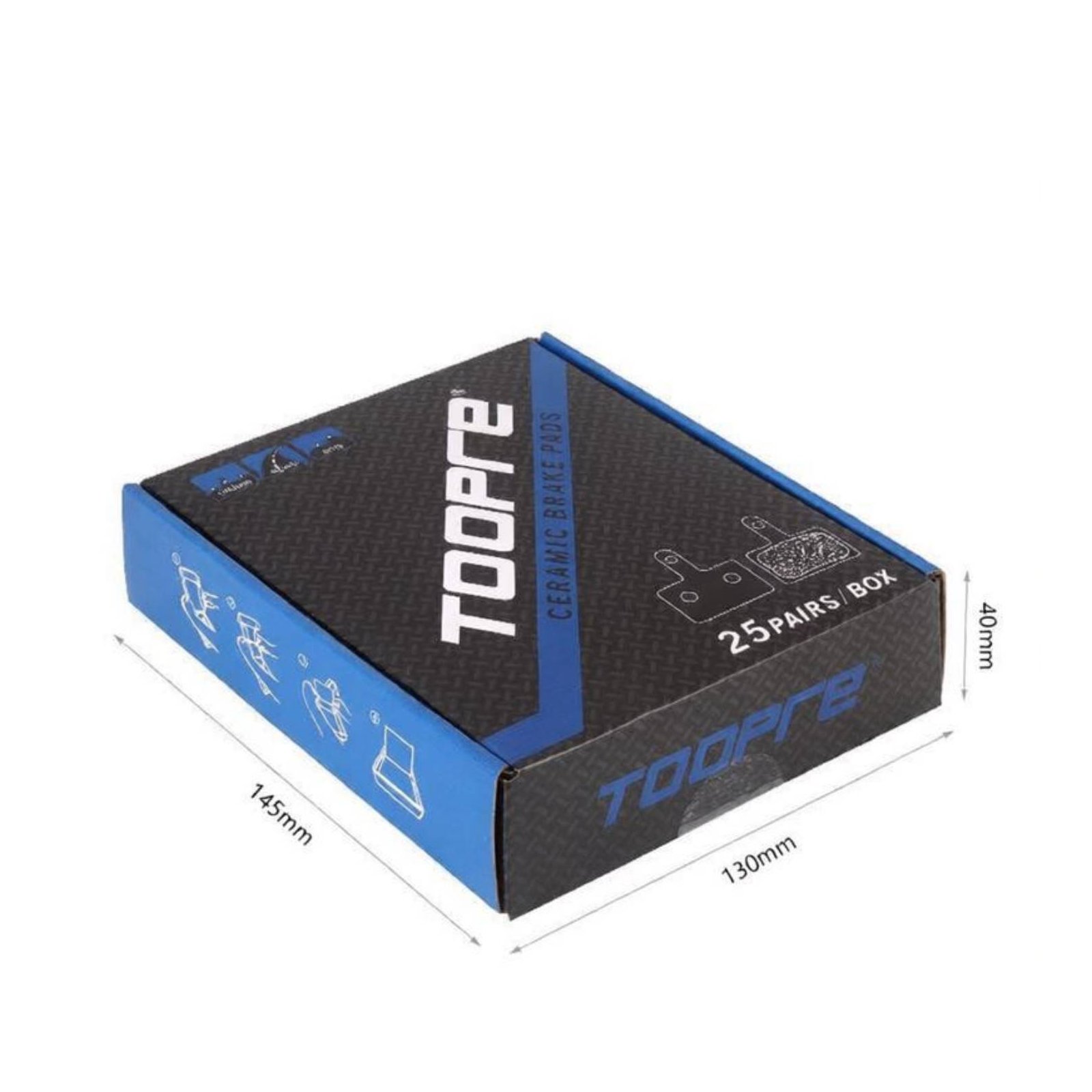25 Pairs Wide Compatibility Ceramic Bike Brake Pads Long-Lasting Bike Disc Brake Pads Wear-Resistant Low Noise for Rainy Weather