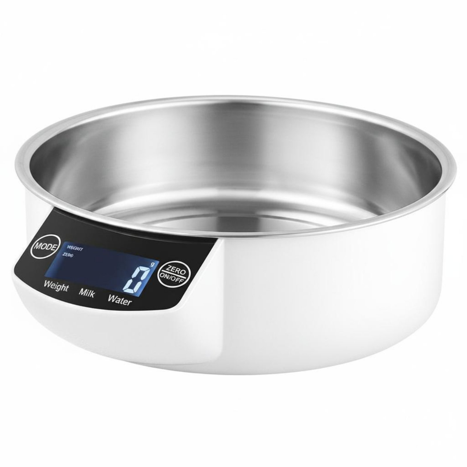 Stainless Steel Bowl Scale Measuring Digital Bowl Weighing Simple to Clean Kitchenware for Home Cooks