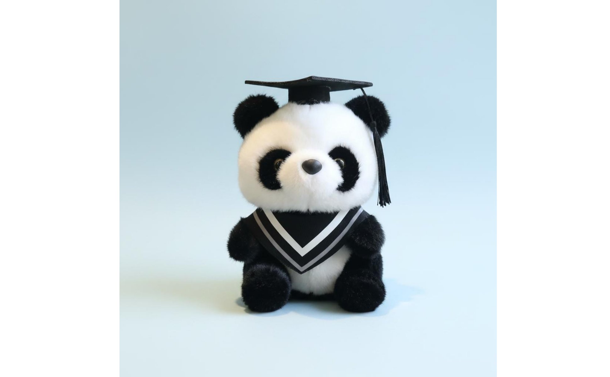 Peluche Panda Diplômé Mignon Panda avec Toque Doux pour Étudiants Diplômés
