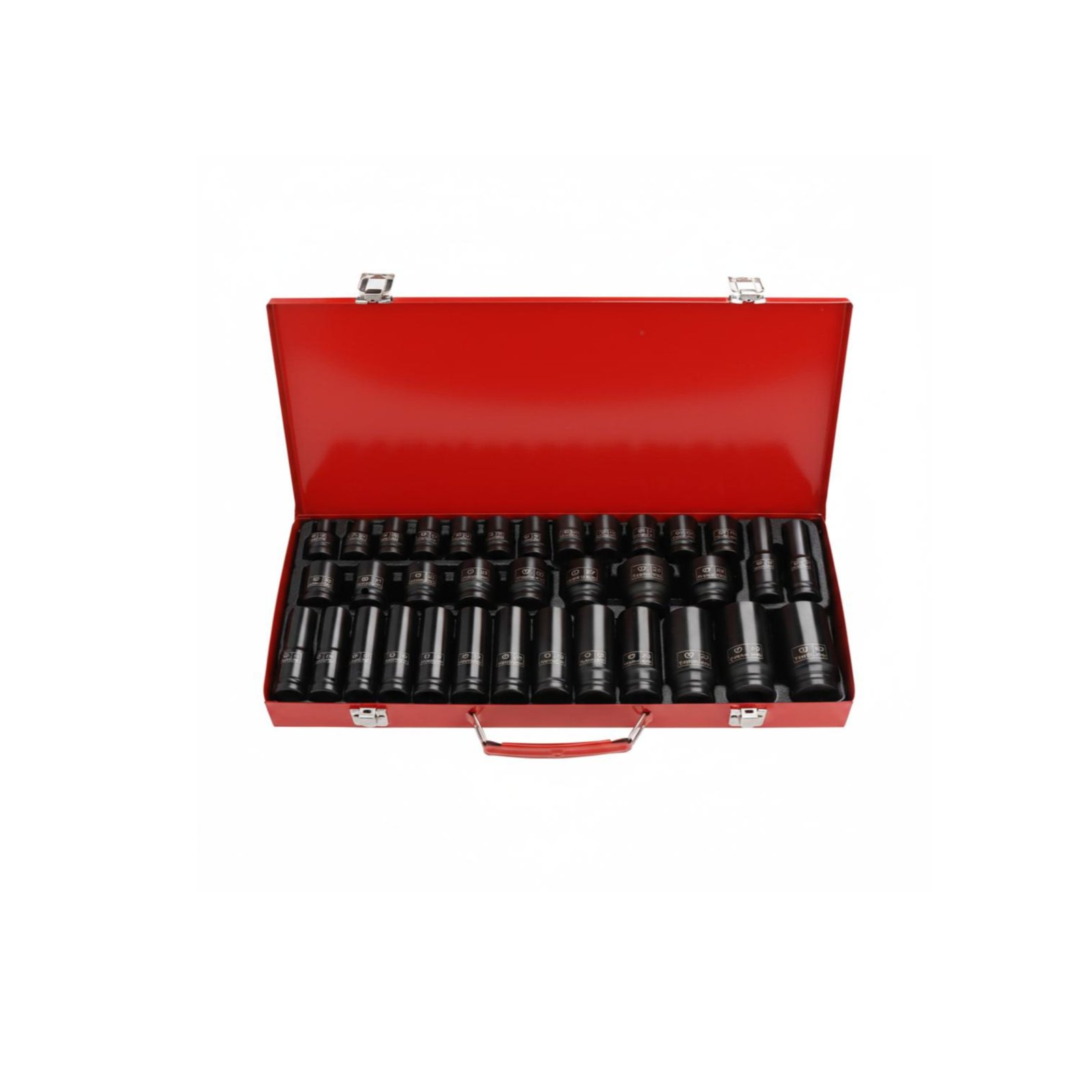 35 Pieces Axle Nut Hex Impact Socket Set Thickened 1/2 Drive Deep Socket Set Heat Treated for Professionals