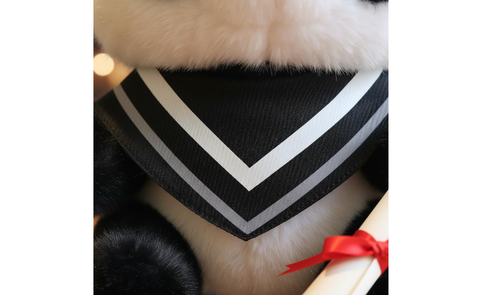 Peluche Panda Diplômé Mignon Panda avec Toque Doux pour Étudiants Diplômés
