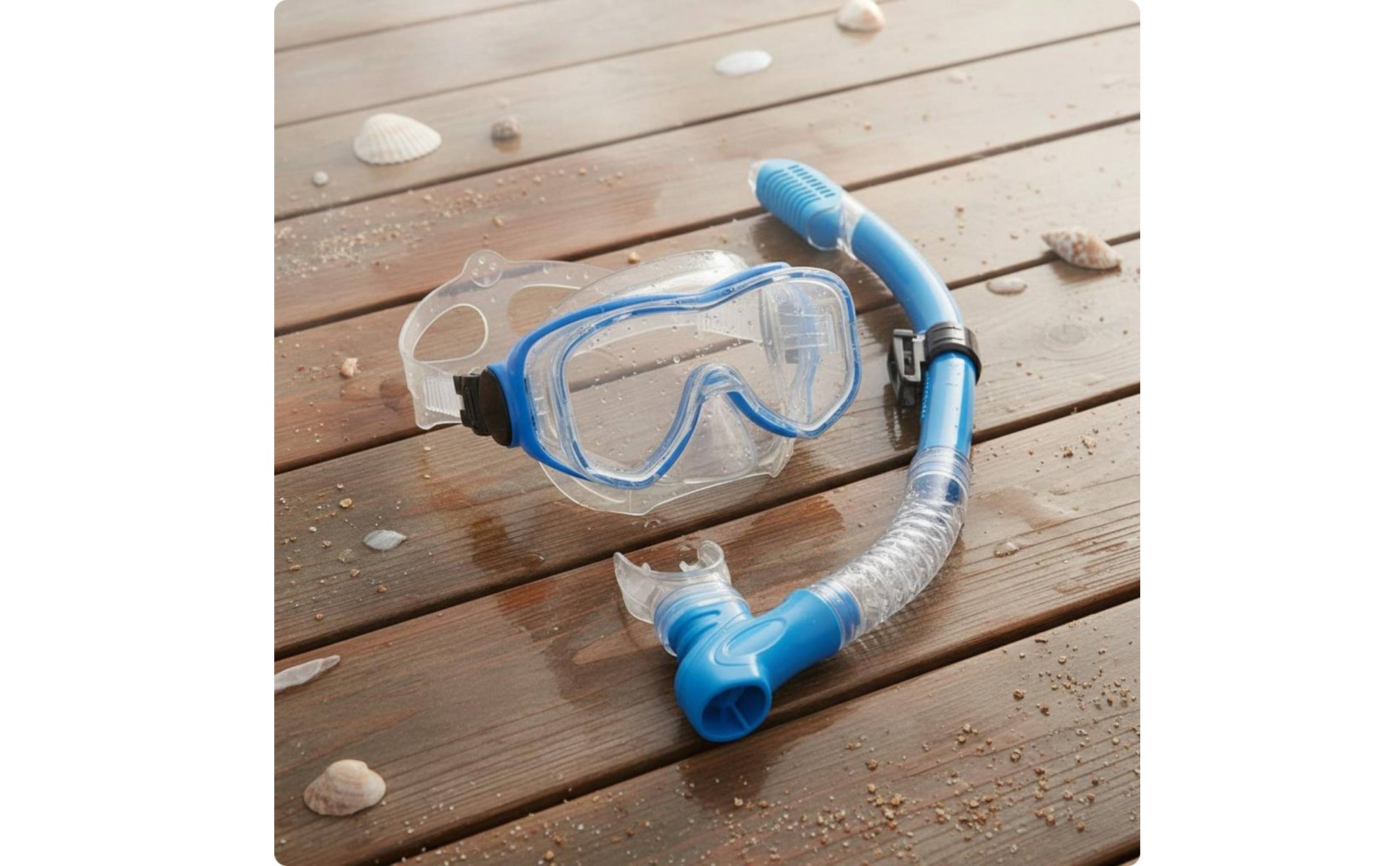 Adult Snorkel Mask Set PVC Mouthpiece Wide View Snorkel Set for Diving, Adults