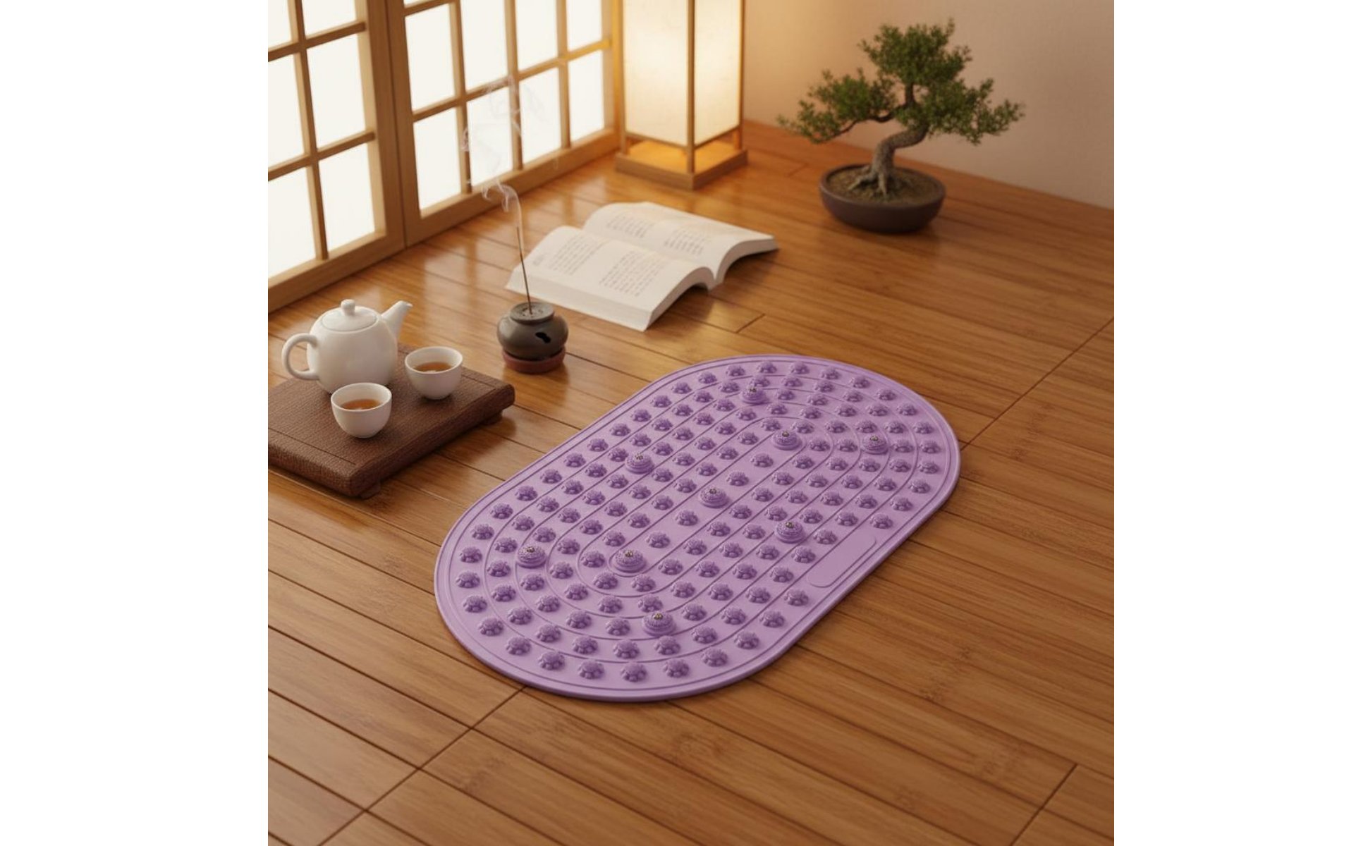 Acupressure Foot Mat Soft Gel Foot Reflexology Mat Portable for Home, Relaxation