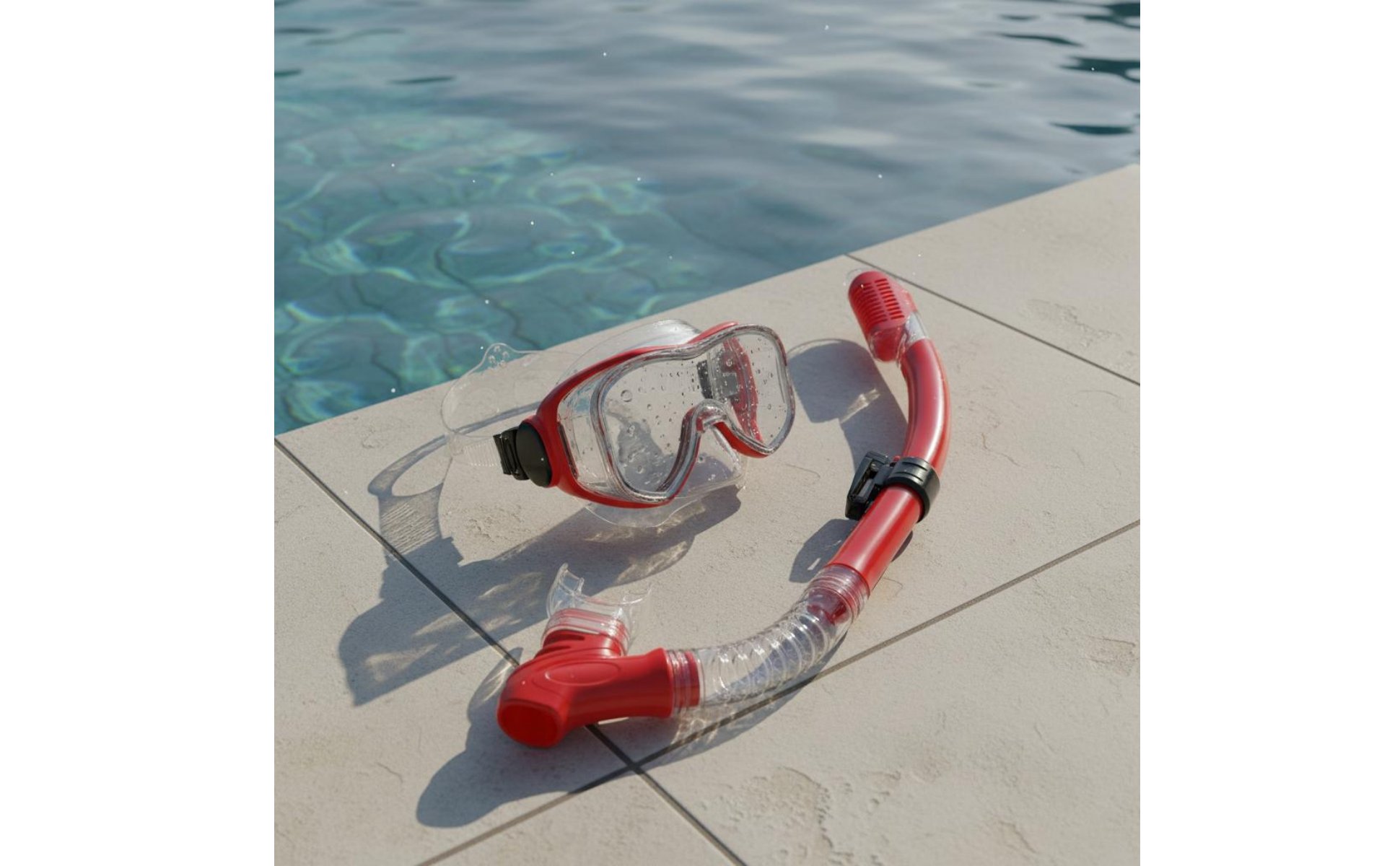 Adult Snorkel Mask Set PVC Mouthpiece Wide View Snorkel Set for Diving, Adults