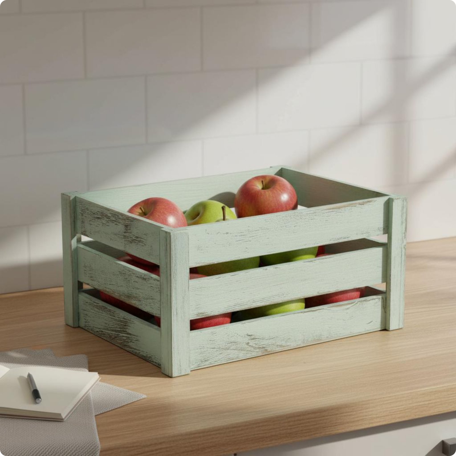 Holz-Aufbewahrungsbox vielseitig Regalkiste aus Holz rustikaler Landhausstil