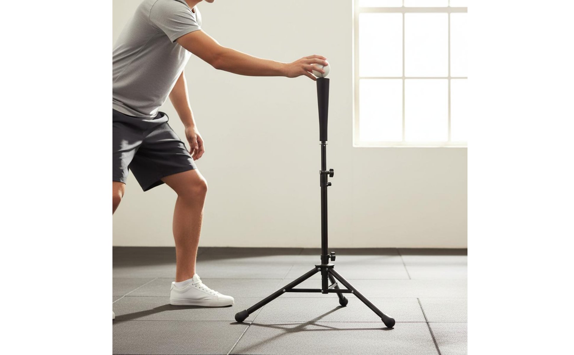 Tripod Baseball Tee Height Adjustable Baseball Tee Easy to Set up for Practice