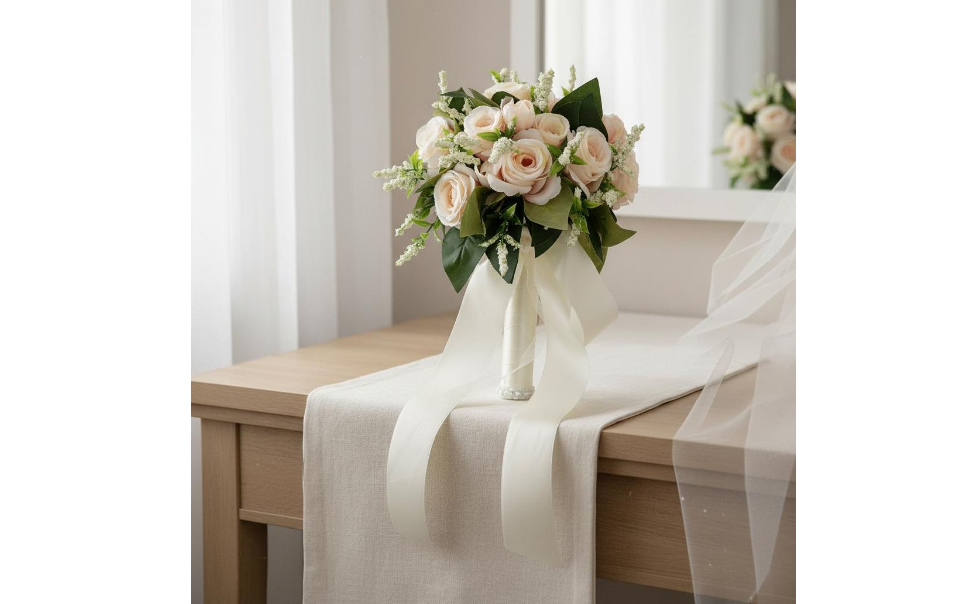 Floral Arrangement de Mariée Artificiel Aspect Réaliste Floral Arrangement De