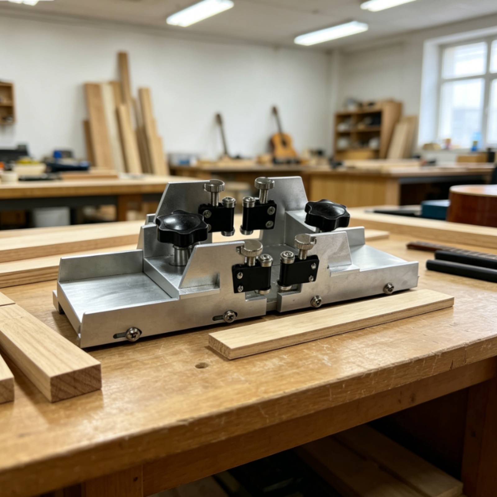 Fret Slotting Jig Exact Repair Gear Sturdy Metal Frame for Luthiers - Produktbild 1