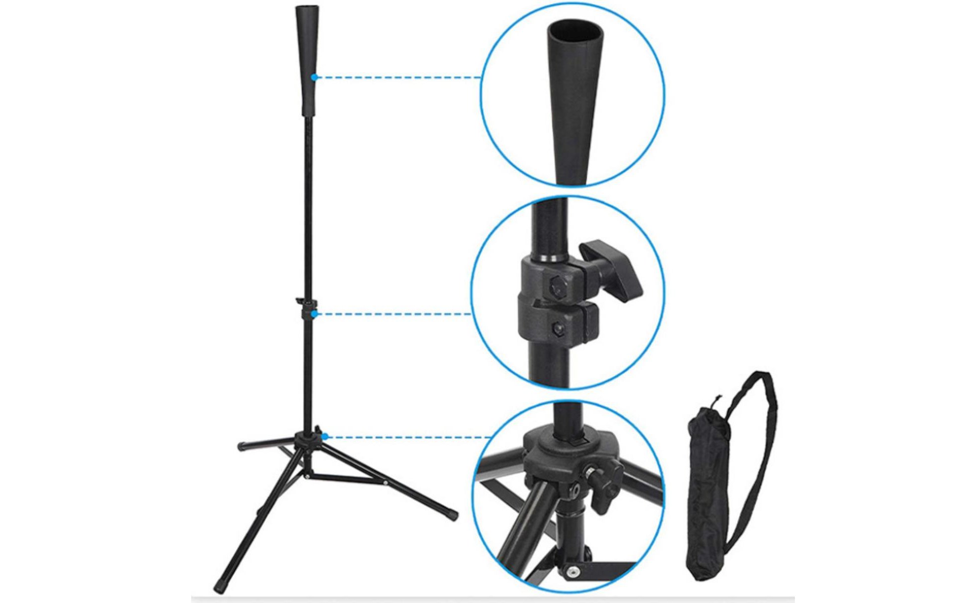 Tripod Baseball Tee Height Adjustable Baseball Tee Easy to Set up for Practice