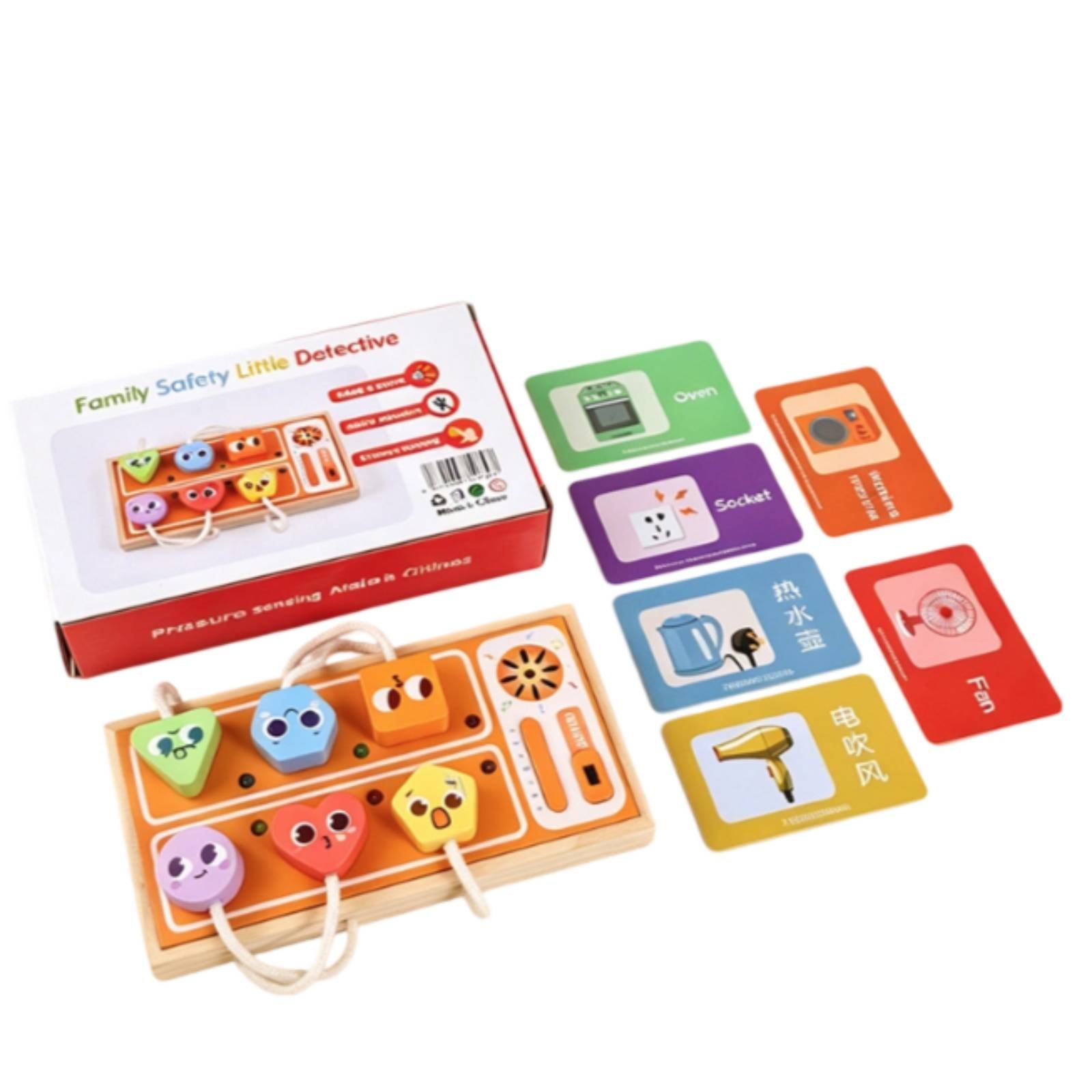 Children's Detective Socket Game Parent-Child Interaction Socket Matching Toy Hand-Eye Coordination Mystery Solving Kit for Preschoolers, Kids, Home