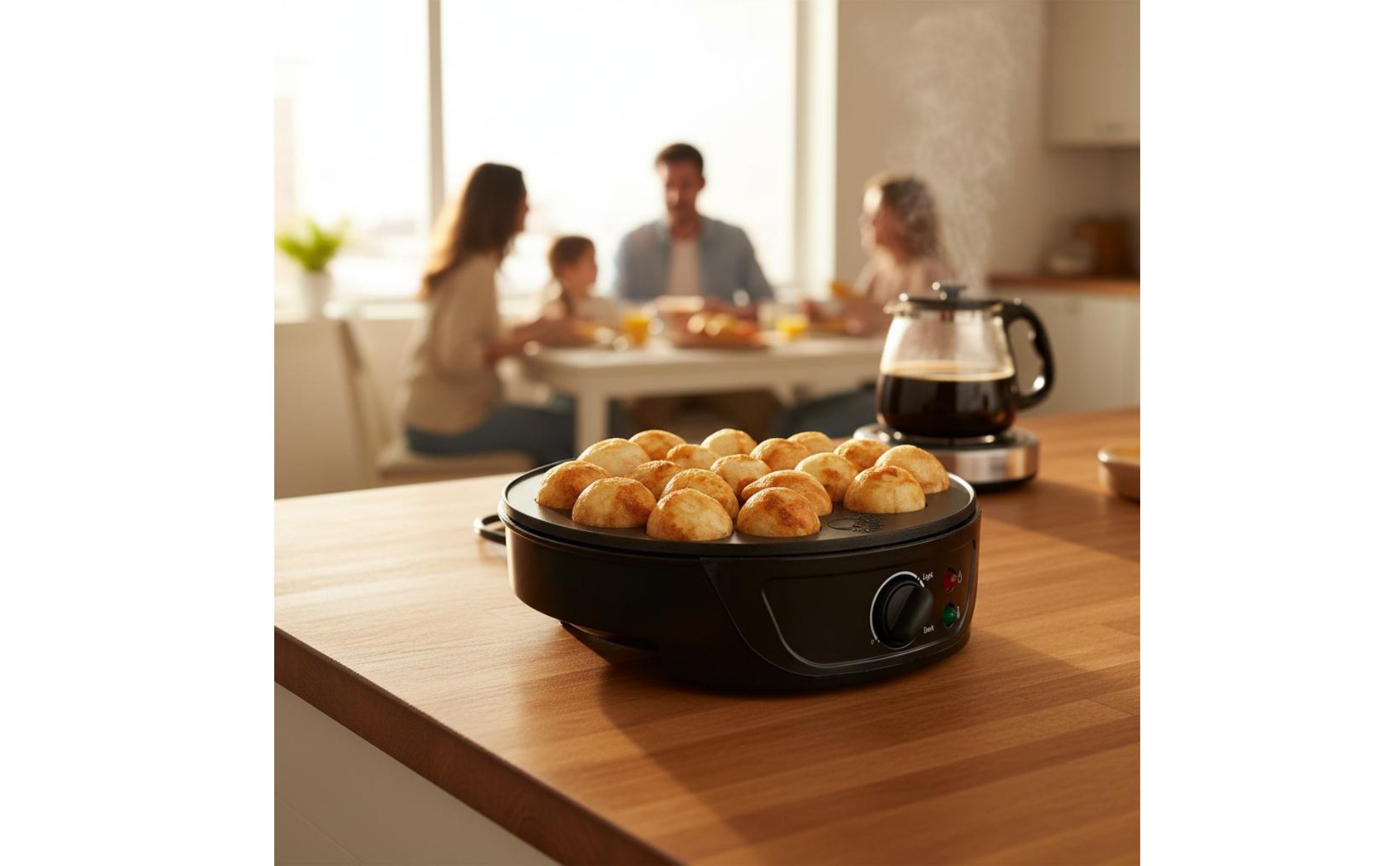 Takoyaki Appliance Easy to Clean 16 Hole Takoyaki Pan Seafood Ball Appliance Even Heating Seafood Ball Grill Temperature Control