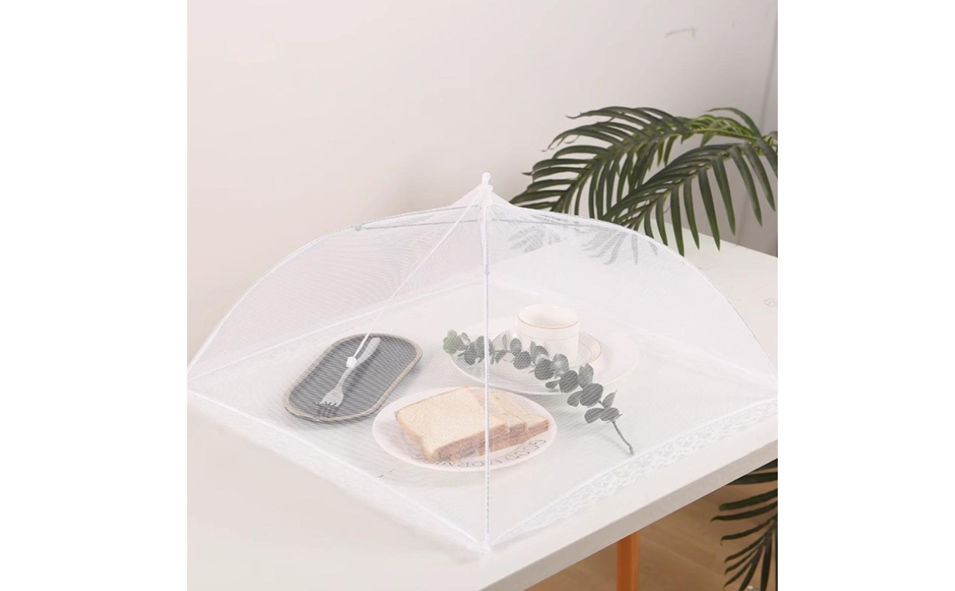 Cloche Alimentaire Anti Lavable Couvercle Anti-Mouches Pliant Respirant