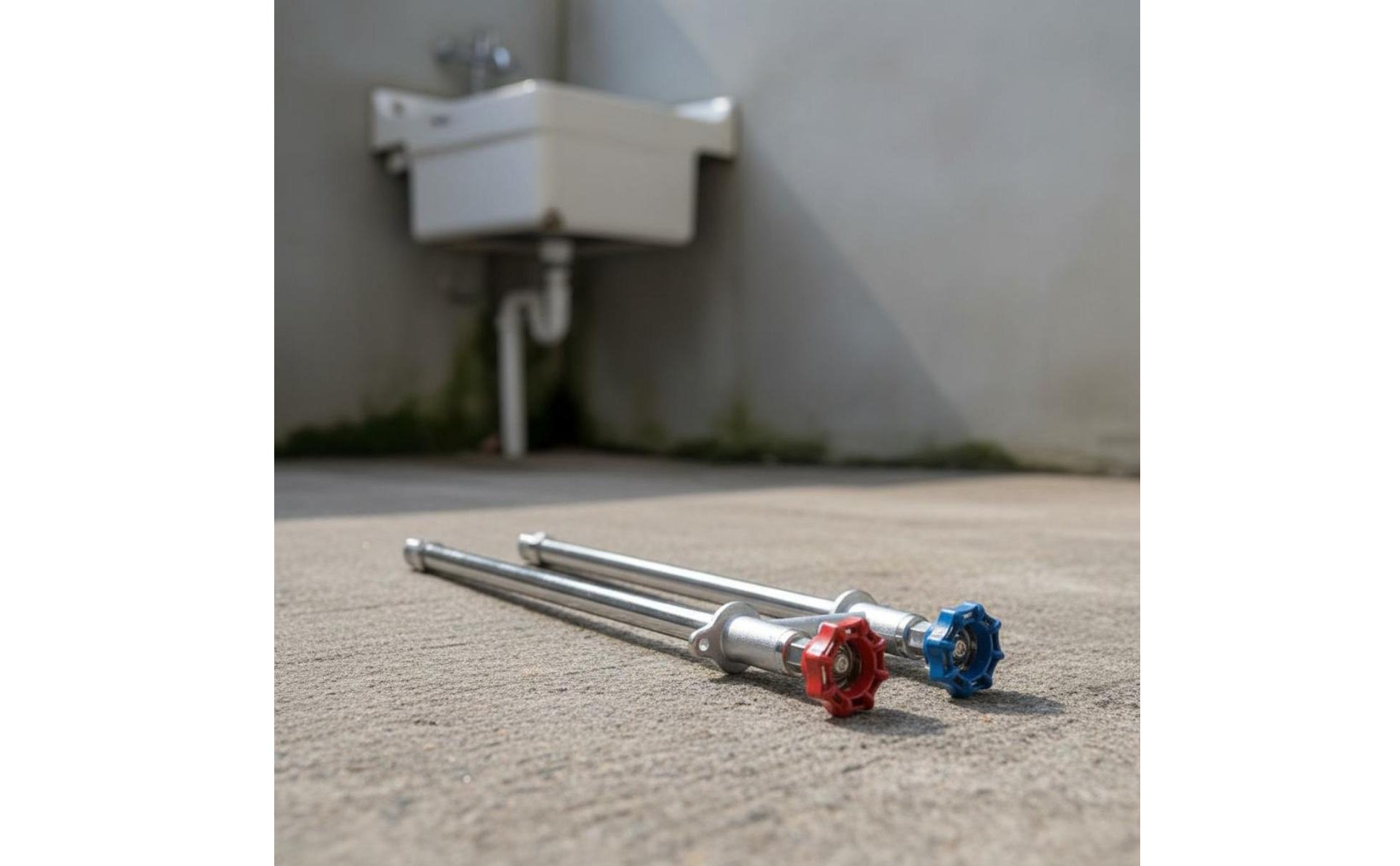Hot and Cold Outdoor Faucet Long Reach Frost Resistant Faucet Easy to Install