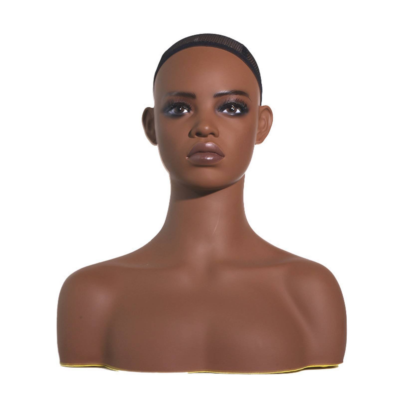 Mannequin Head Easy to Clean Hairpiece Mannequin Head Ear Holes Hairpiece Display Bust for Salon Owners