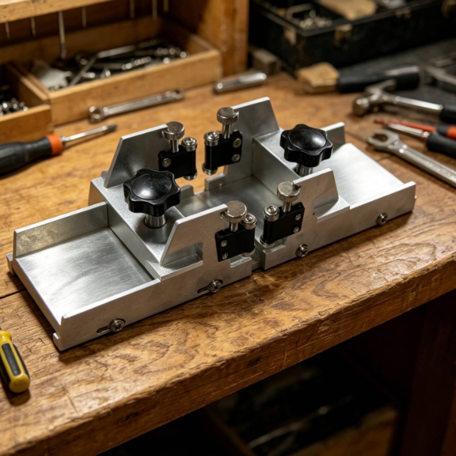 Fret Slotting Jig Exact Repair Gear Sturdy Metal Frame for Luthiers - Produktbild 7