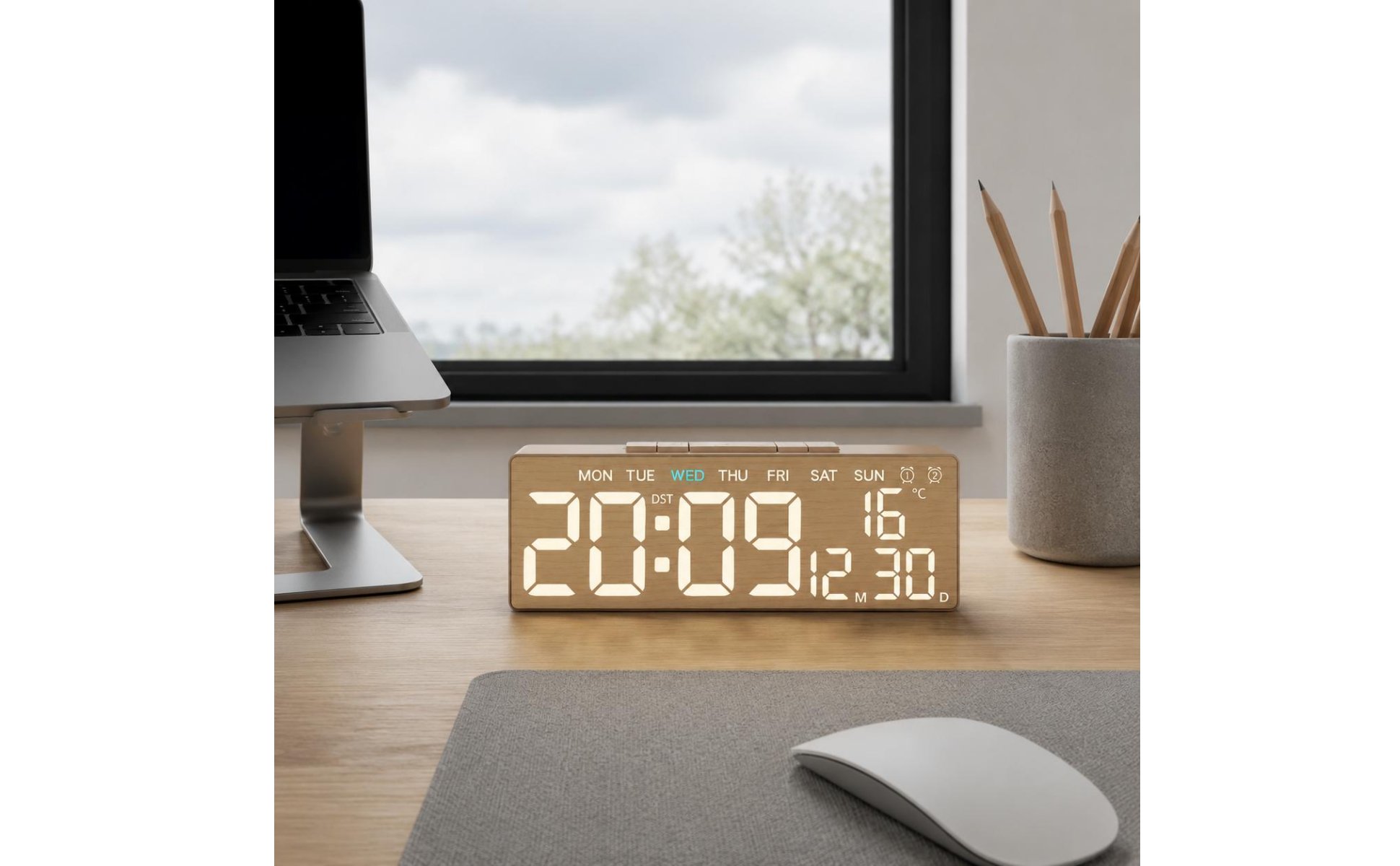 LED Alarm Timepiece Multifunction Temperature Display Timepiece