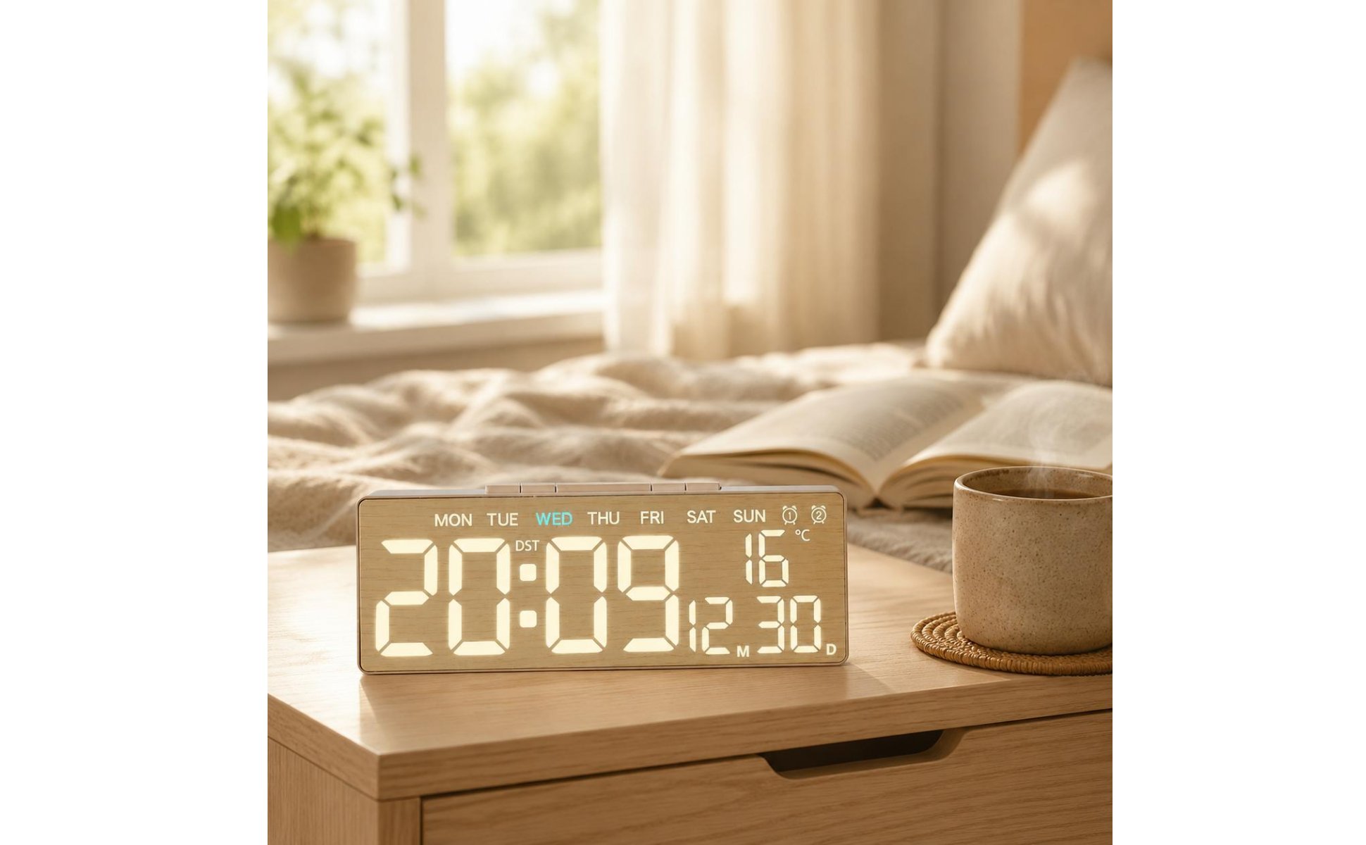 LED Alarm Timepiece Multifunction Temperature Display Timepiece