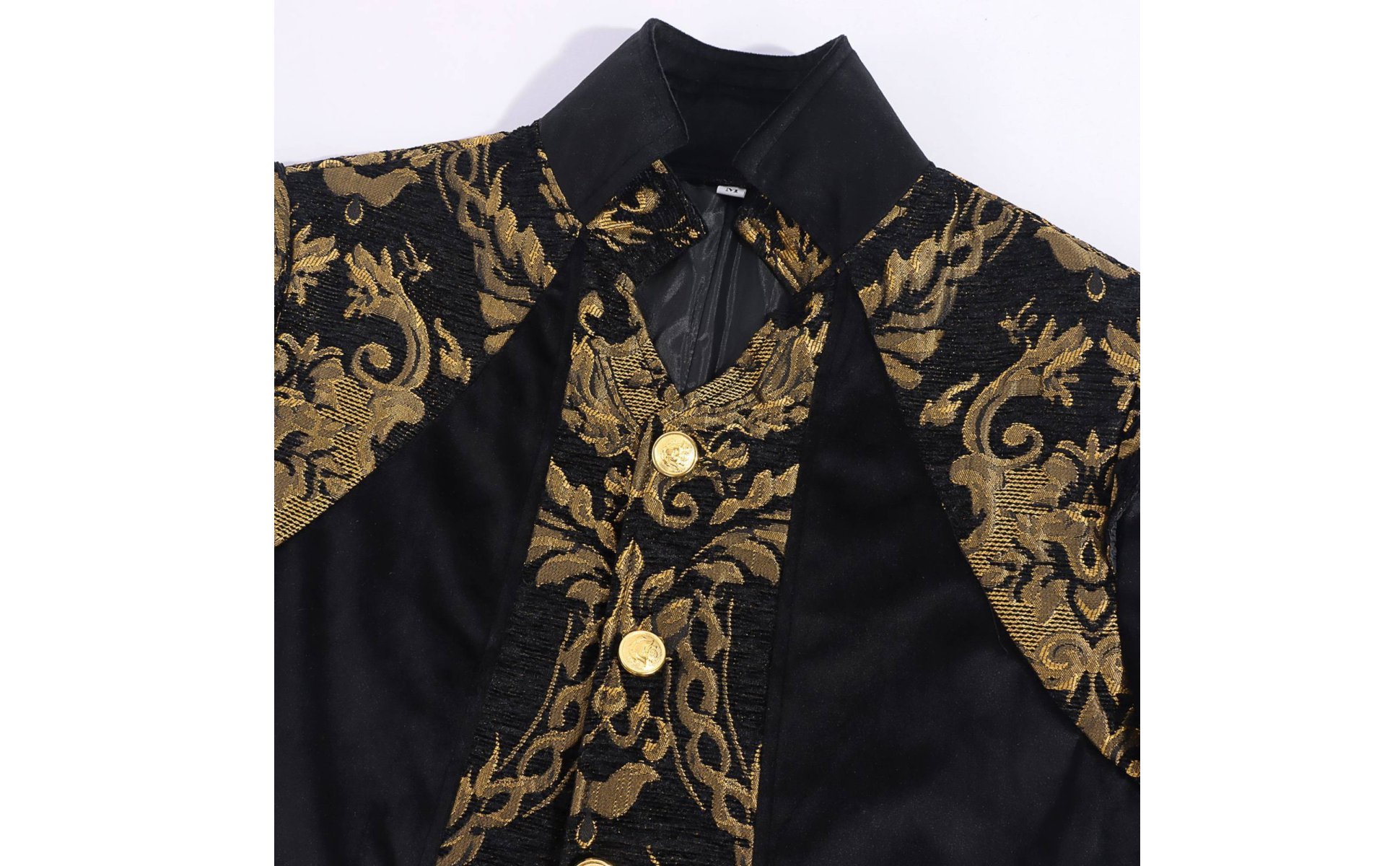 Manteau Steampunk Queue-de-Pie Col Montant Veste Gothique Queue-de-Pie