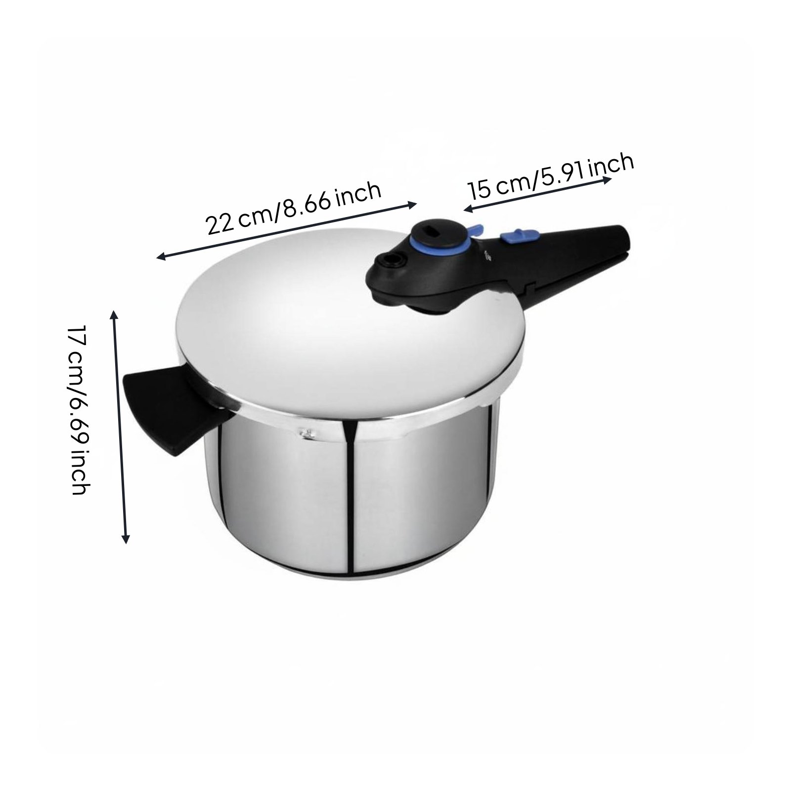 Burst-Resistant Proof 304 Stainless Pressure Cooker Fast Cooking Stainless Steel Pressure Cooker Energy Saving for Home